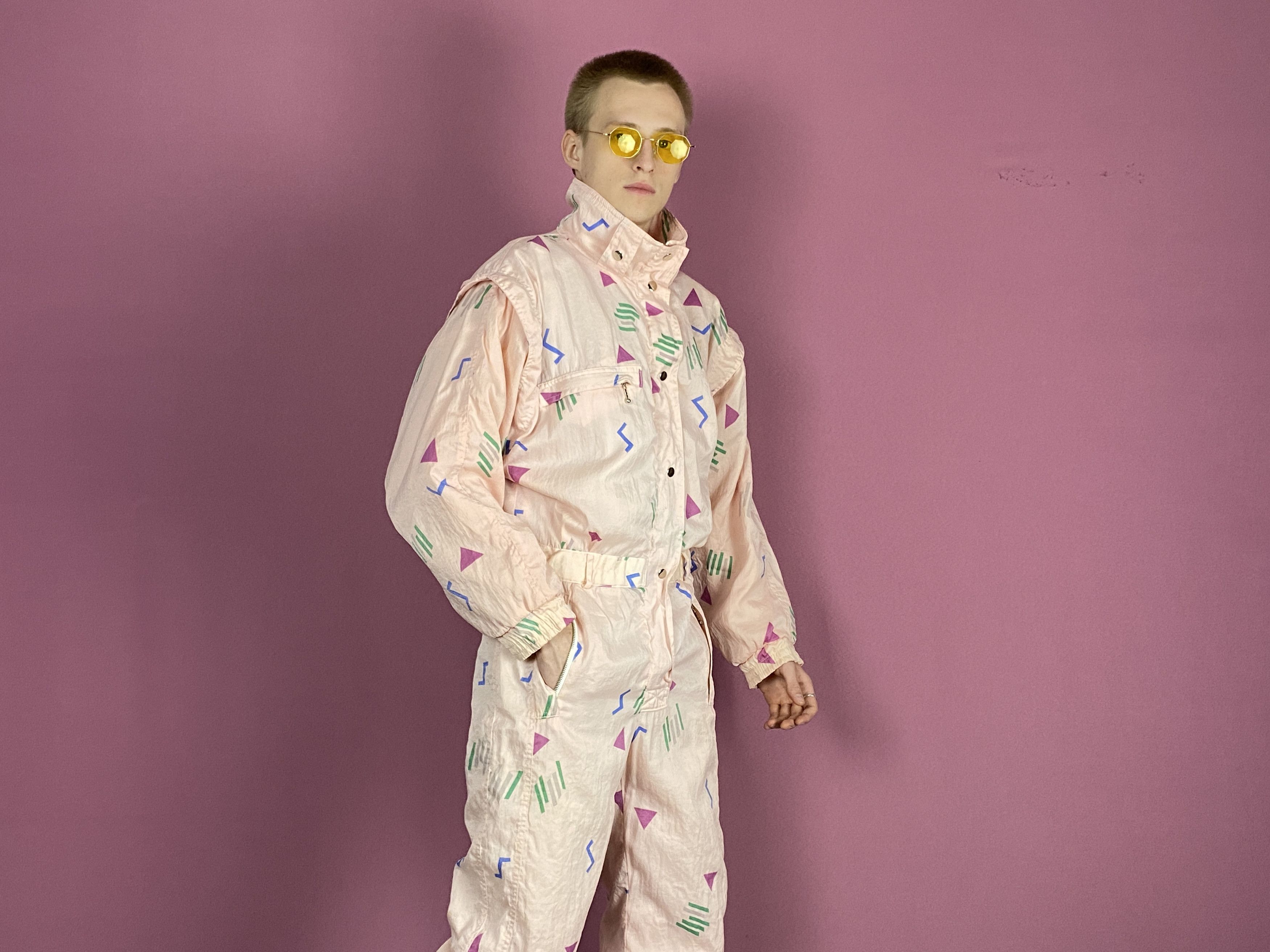 90s Puls SKI by H&M Vintage Men's One Piece Ski Suit - S