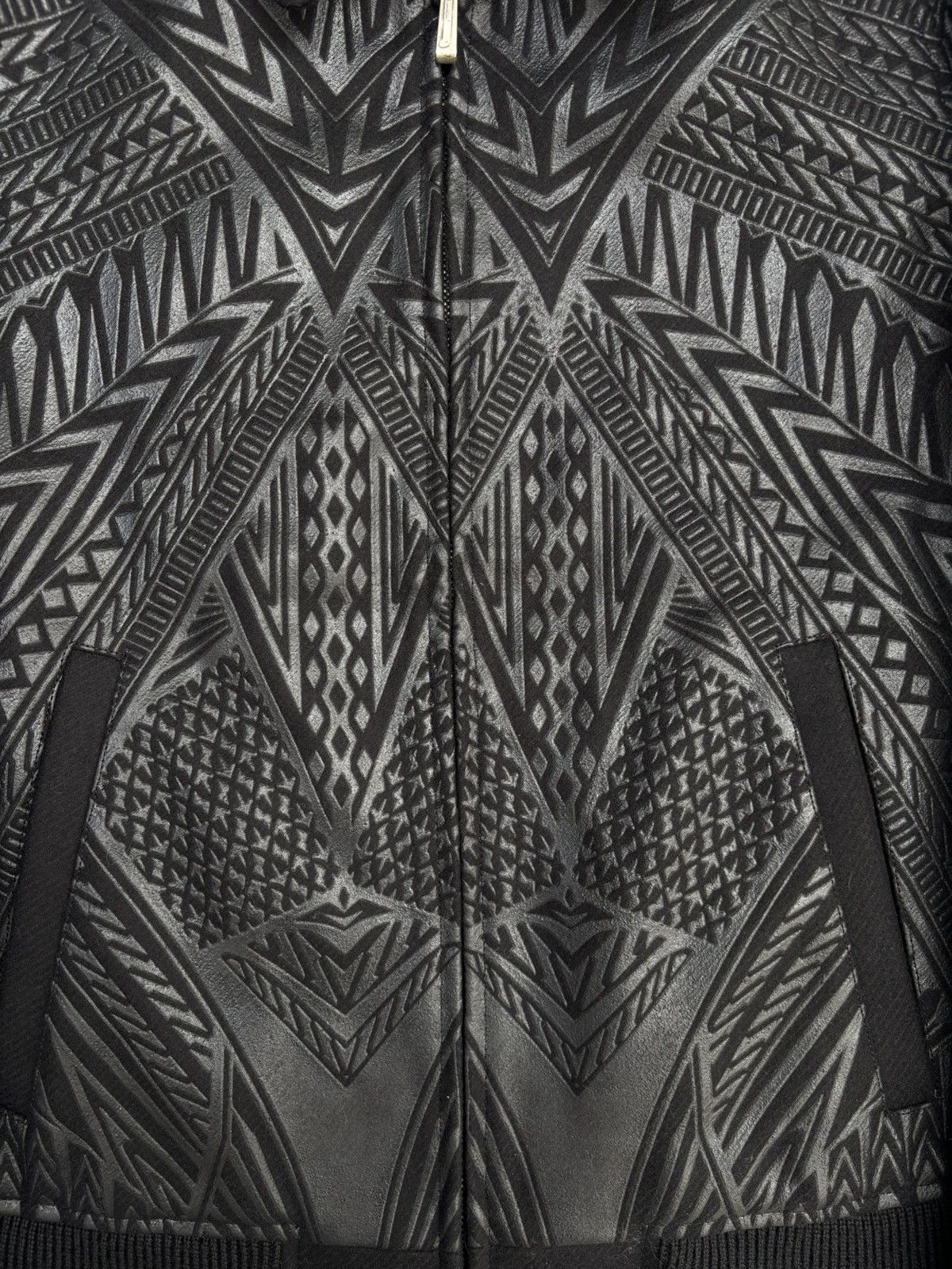 Just Cavalli AW 2014 Just Cavalli Geometric Tribal Embossed Bomber Jacket Size US M / EU 48-50 / 2 - 17 Thumbnail