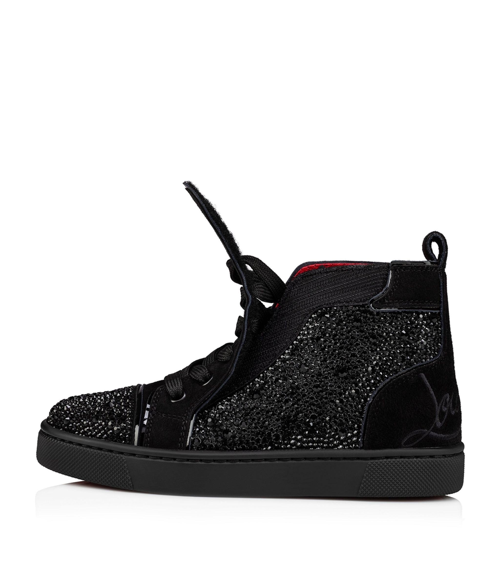 Christian Louboutin o1s1wg110924 Louisario Flat High Sneaker in Black Size US 12 / EU 45 - 3 Thumbnail