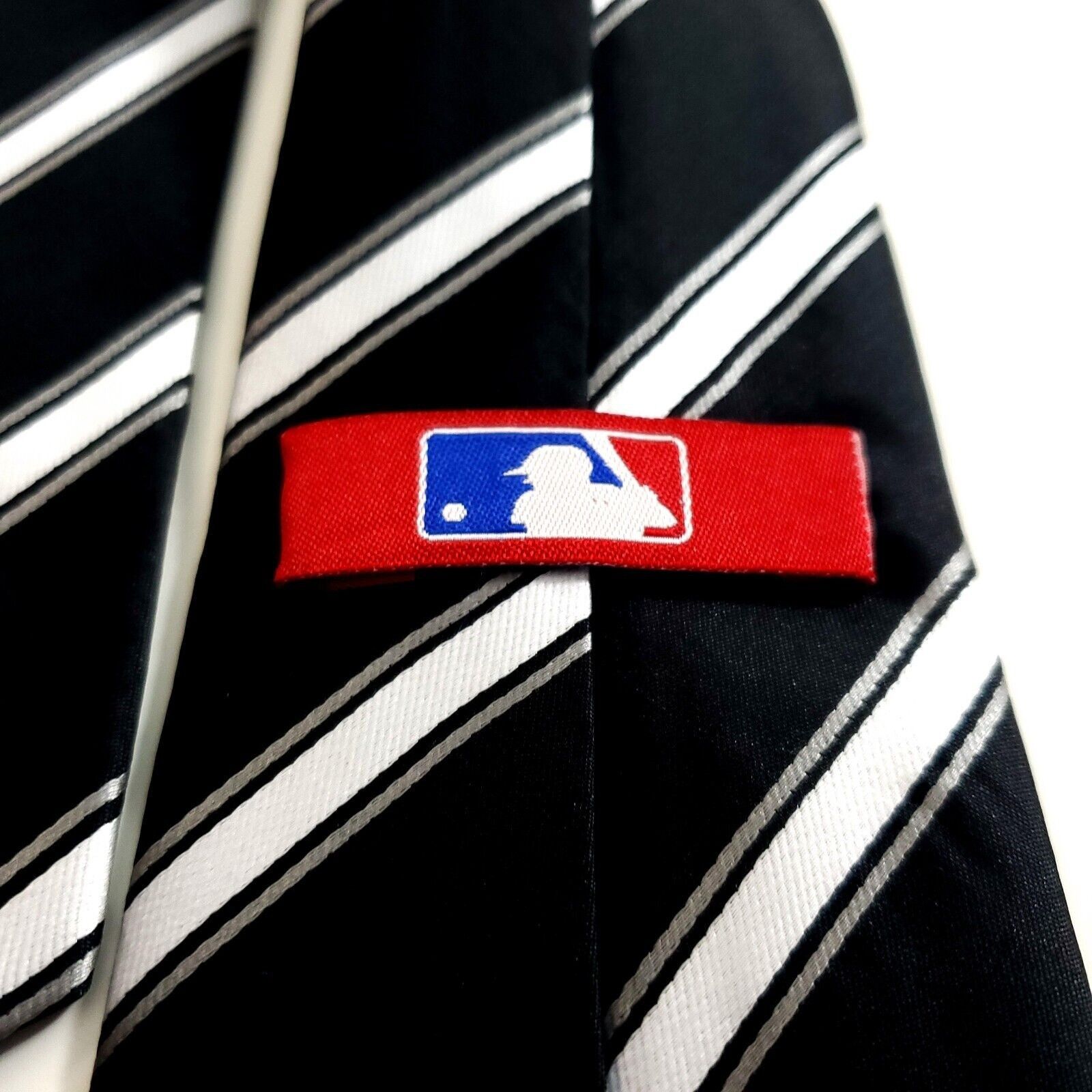 MLB Chicago Whitesox Black White Striped Polyester MLB Baseball Size ONE SIZE - 3 Thumbnail