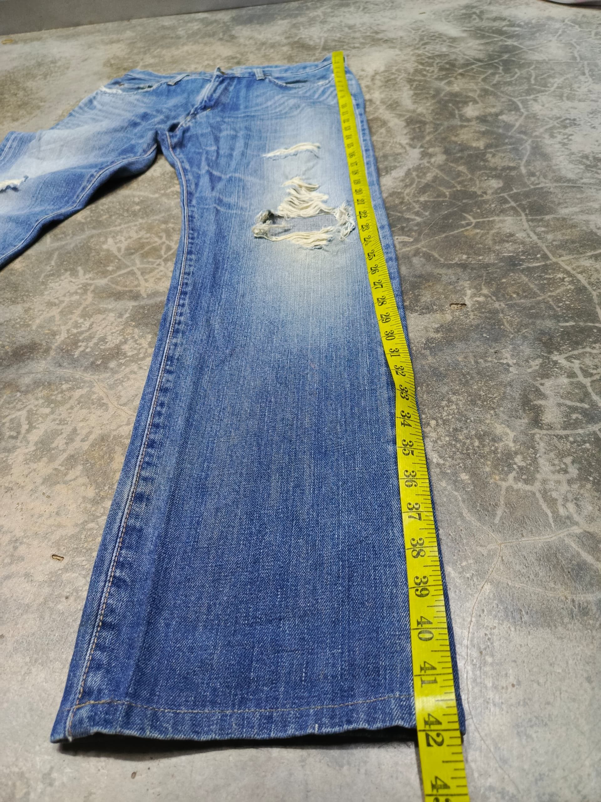 Tornado Mart Vintage edwin distressed 505XX selvedge jeans Size US 32 / EU 48 - 21 Thumbnail