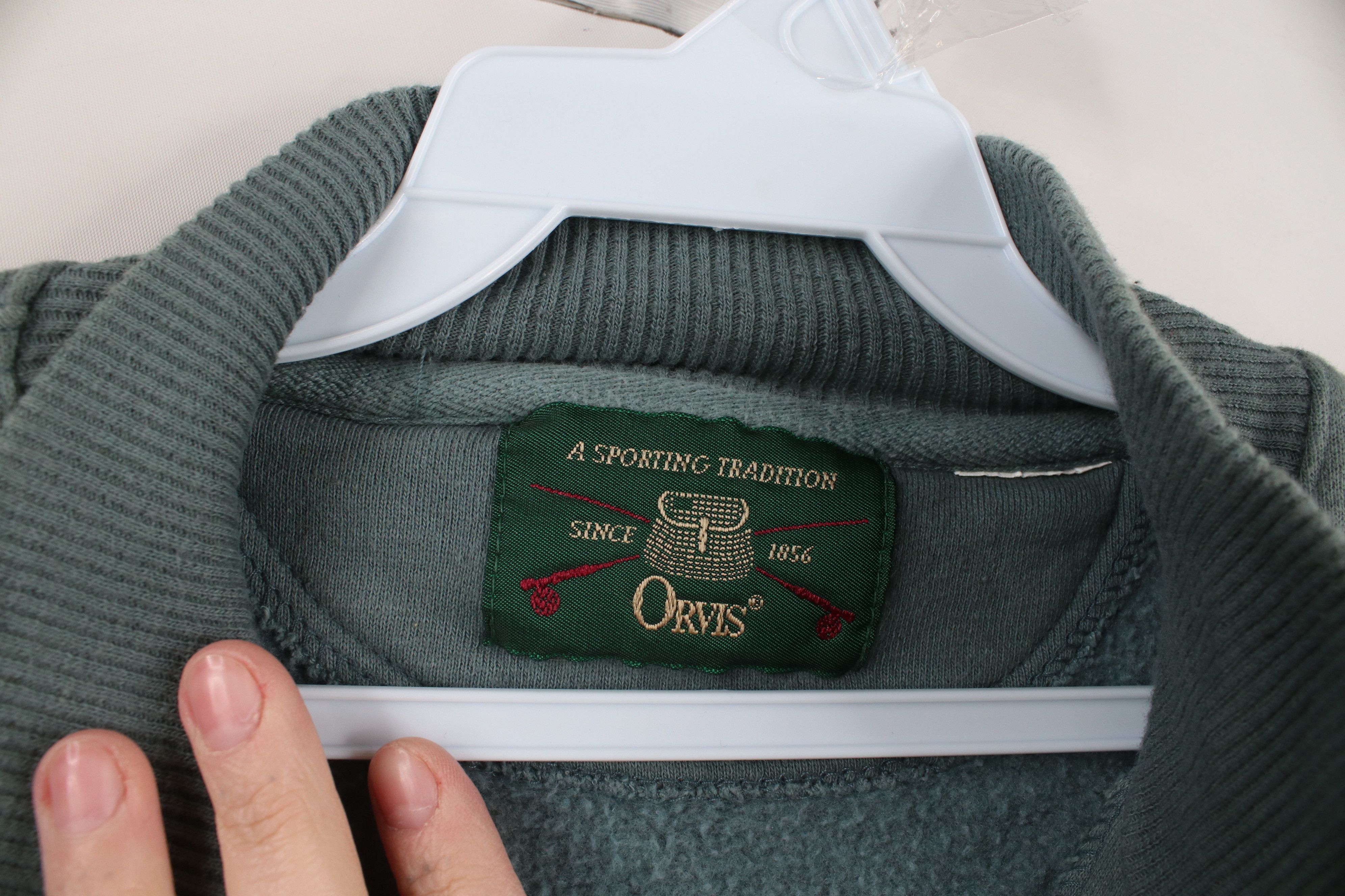 Orvis × Vintage Vintage 90s Orvis Spell Skiing Half Zip Pullover Sweatshirt Size US L / EU 52-54 / 3 - 9 Thumbnail