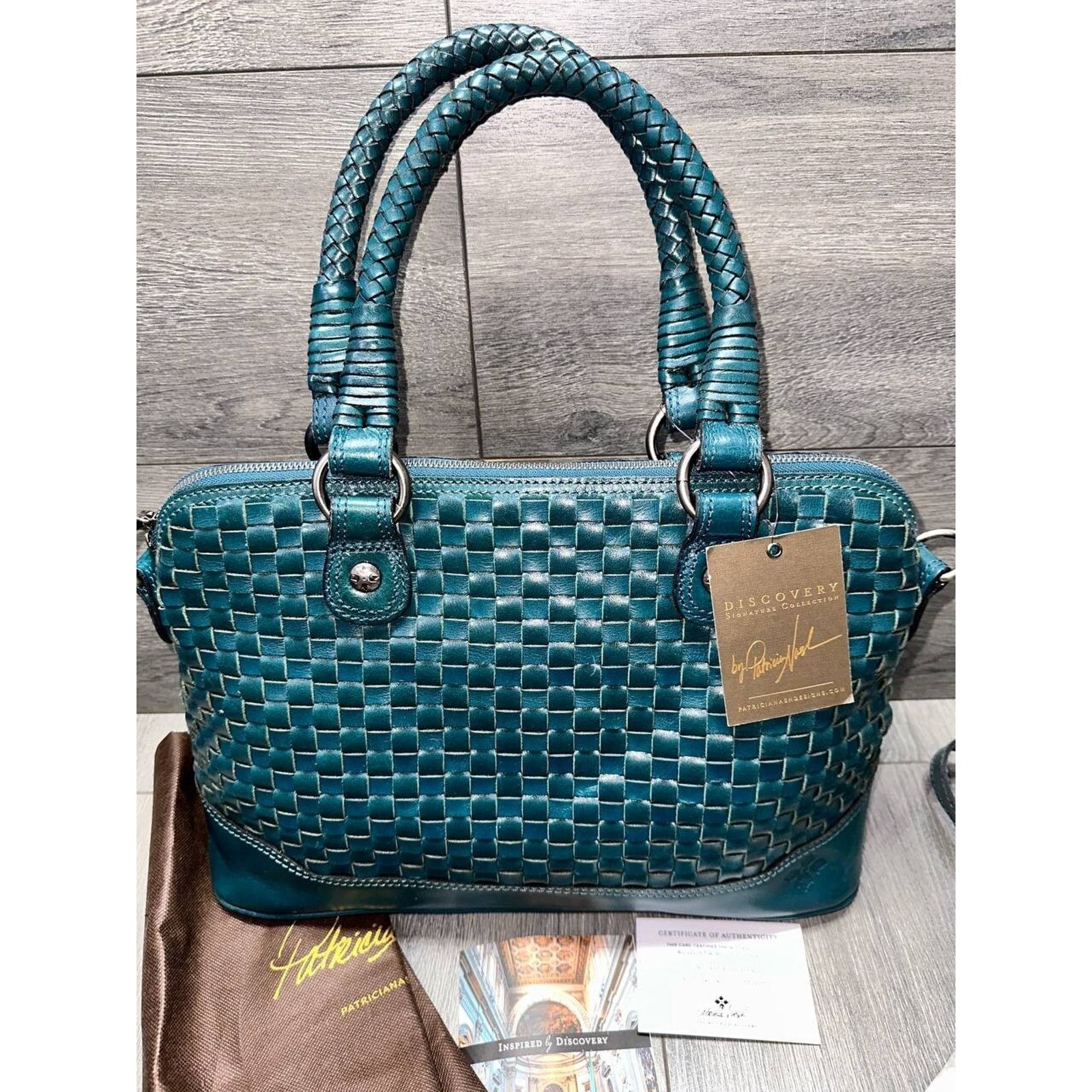 Patricia Nash Patricia Nash Washed Woven Leather Augus Satchel bag A382253 Size ONE SIZE - 3 Thumbnail