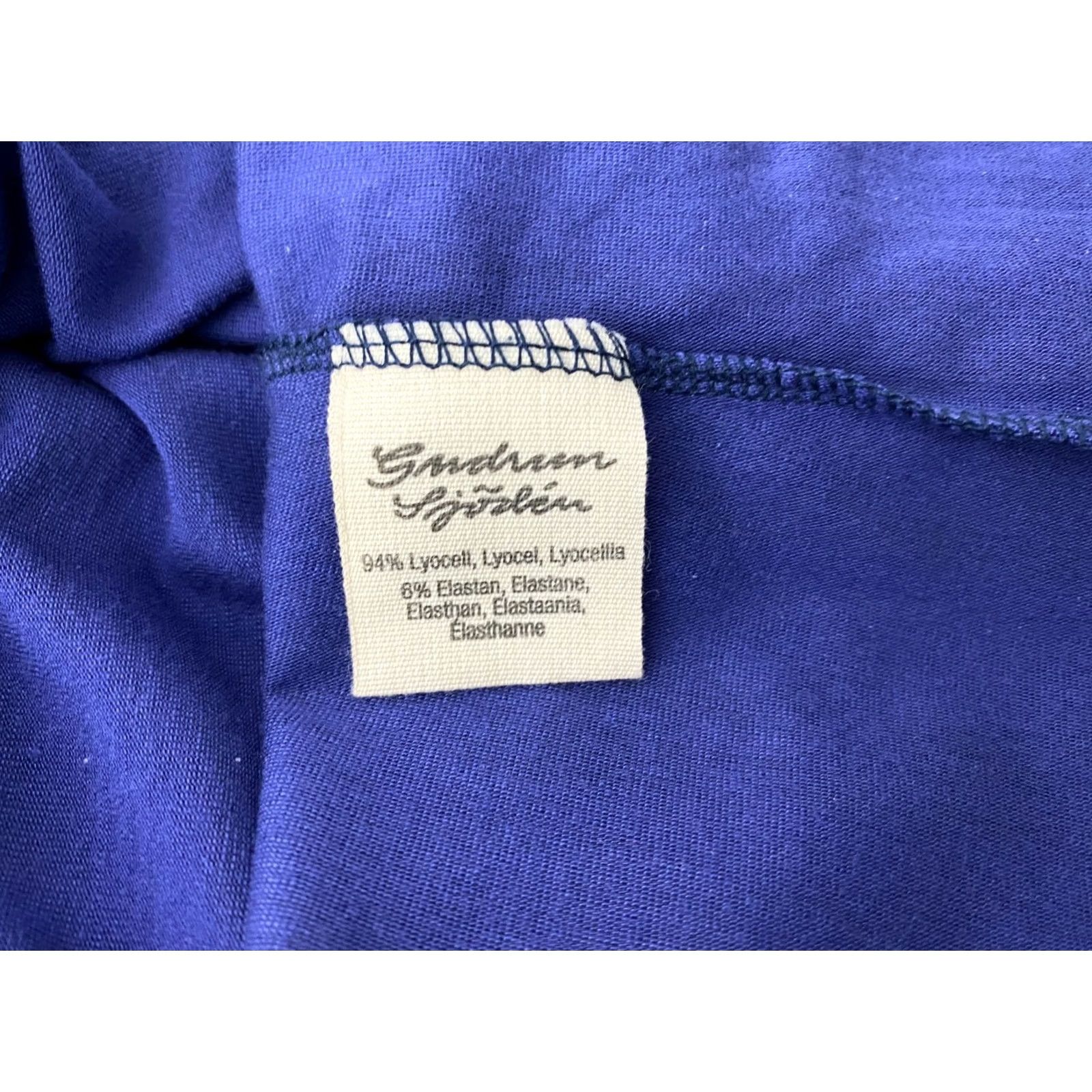 Vintage Gudrun Sjoden Dress XL Womens Blue Midi Lyocell Size XL / US 12-14 / IT 48-50 - 5 Thumbnail