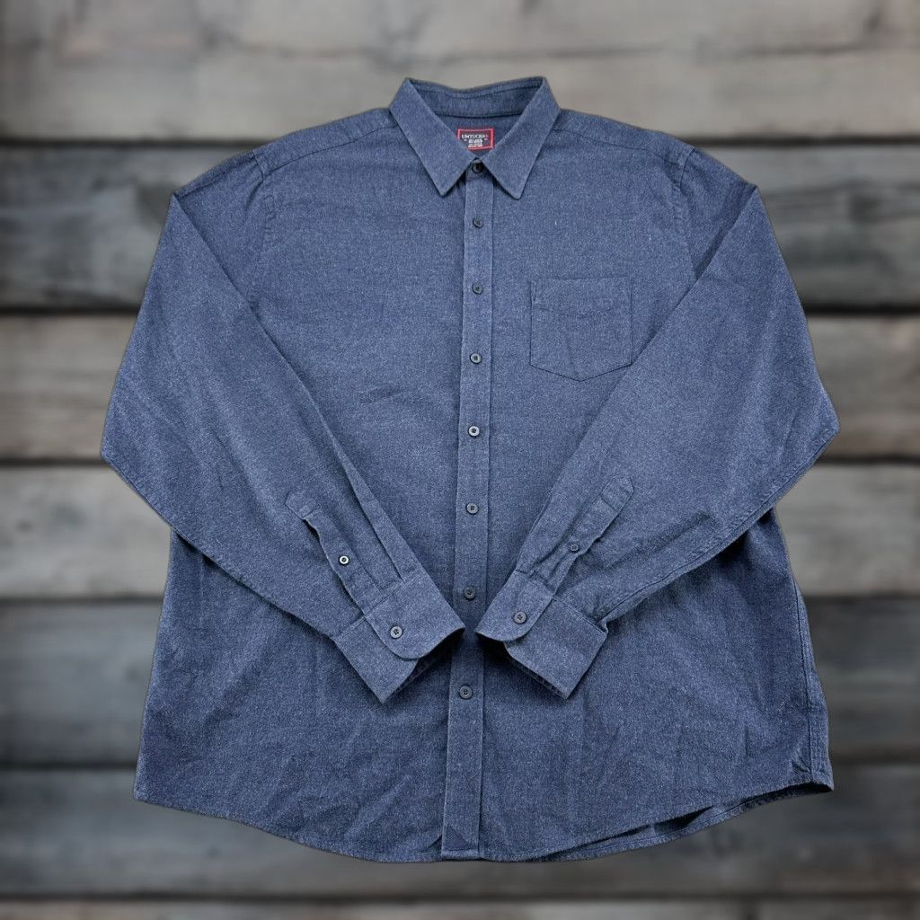UNTUCKit UNTUCKit Shirt Mens 2XL Blue Long Sleeve Button Up Collared Cotton Flannel Size US XXL / EU 58 / 5 - 1 Thumbnail