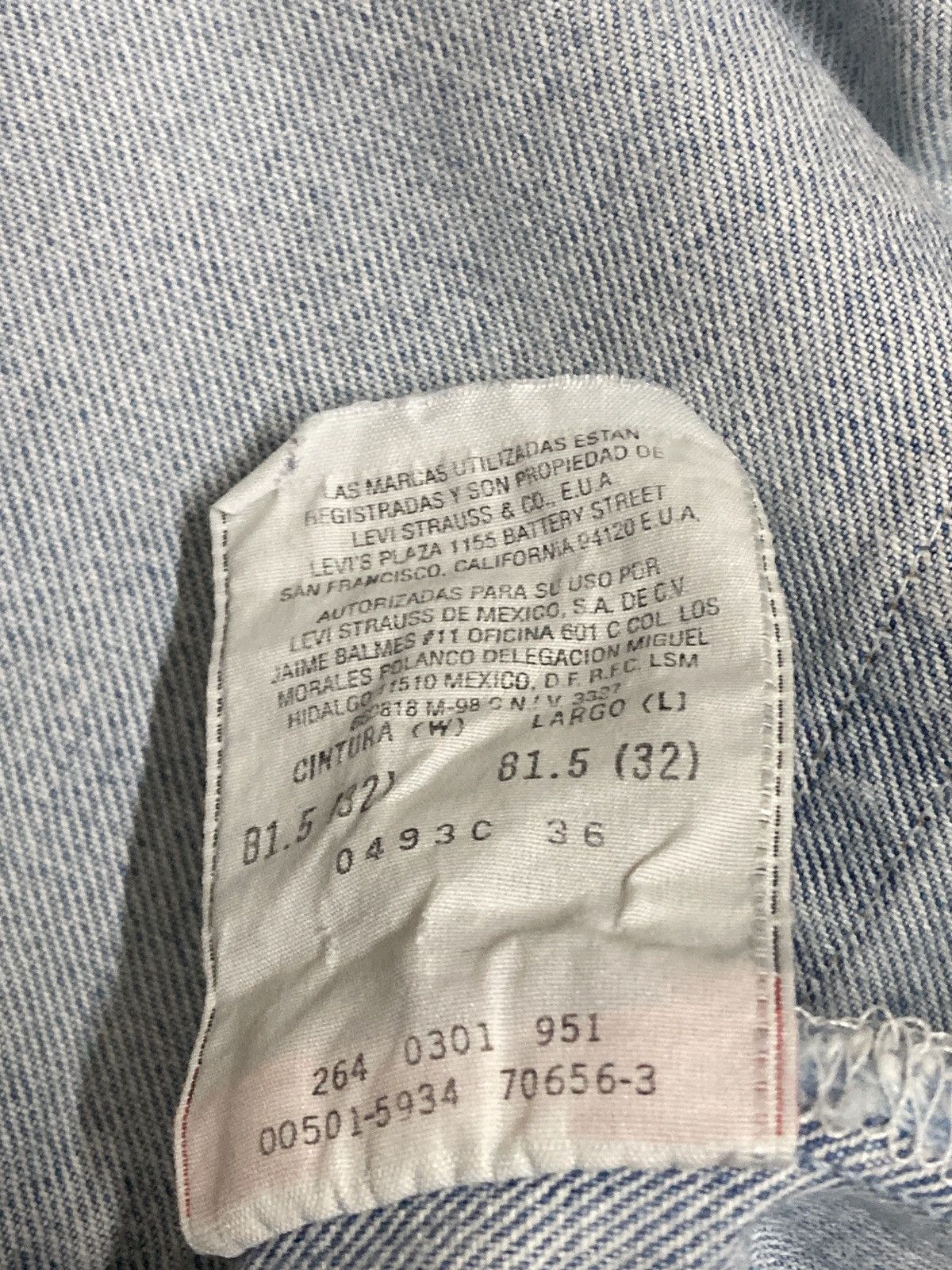 Levi's Vintage Y2K Levis 501 jeans Made in Mexico Size US 30 / EU 46 - 6 Thumbnail