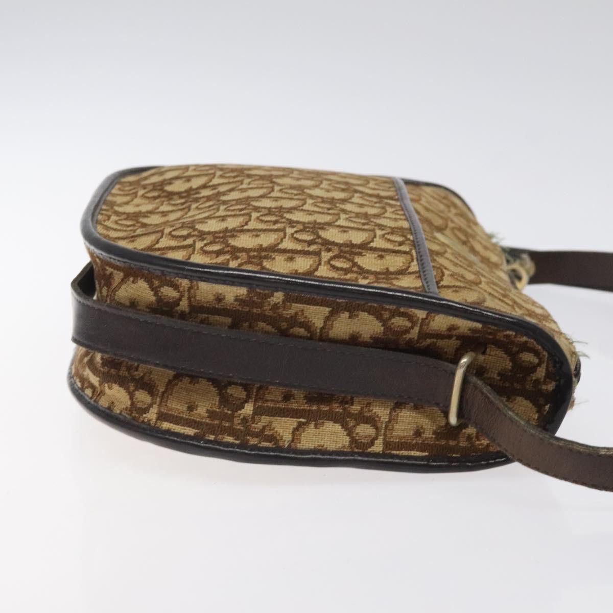 Dior DIOR Trotter Canvas Shoulder Bag Brown Gold Size ONE SIZE - 4 Thumbnail