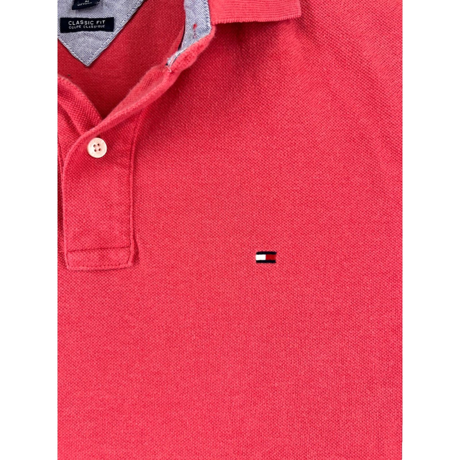Tommy Hilfiger Tommy Hilfiger Polo Shirt Men Medium Pink 100% Cotton Knit Short Sleeve Classic Shirt Size US M / EU 48-50 / 2 - 6 Thumbnail