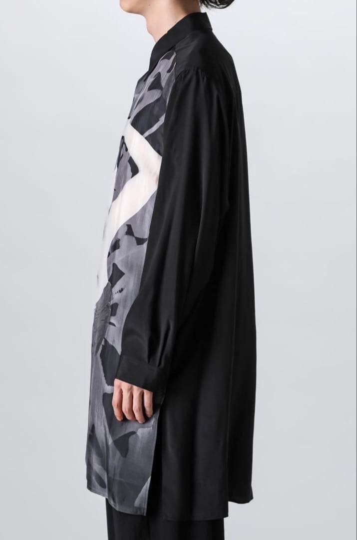 Yohji Yamamoto YOHJI YAMAMOTO POUR HOMME Printed Long Sleeve Shirt Size US L / EU 52-54 / 3 - 7 Thumbnail