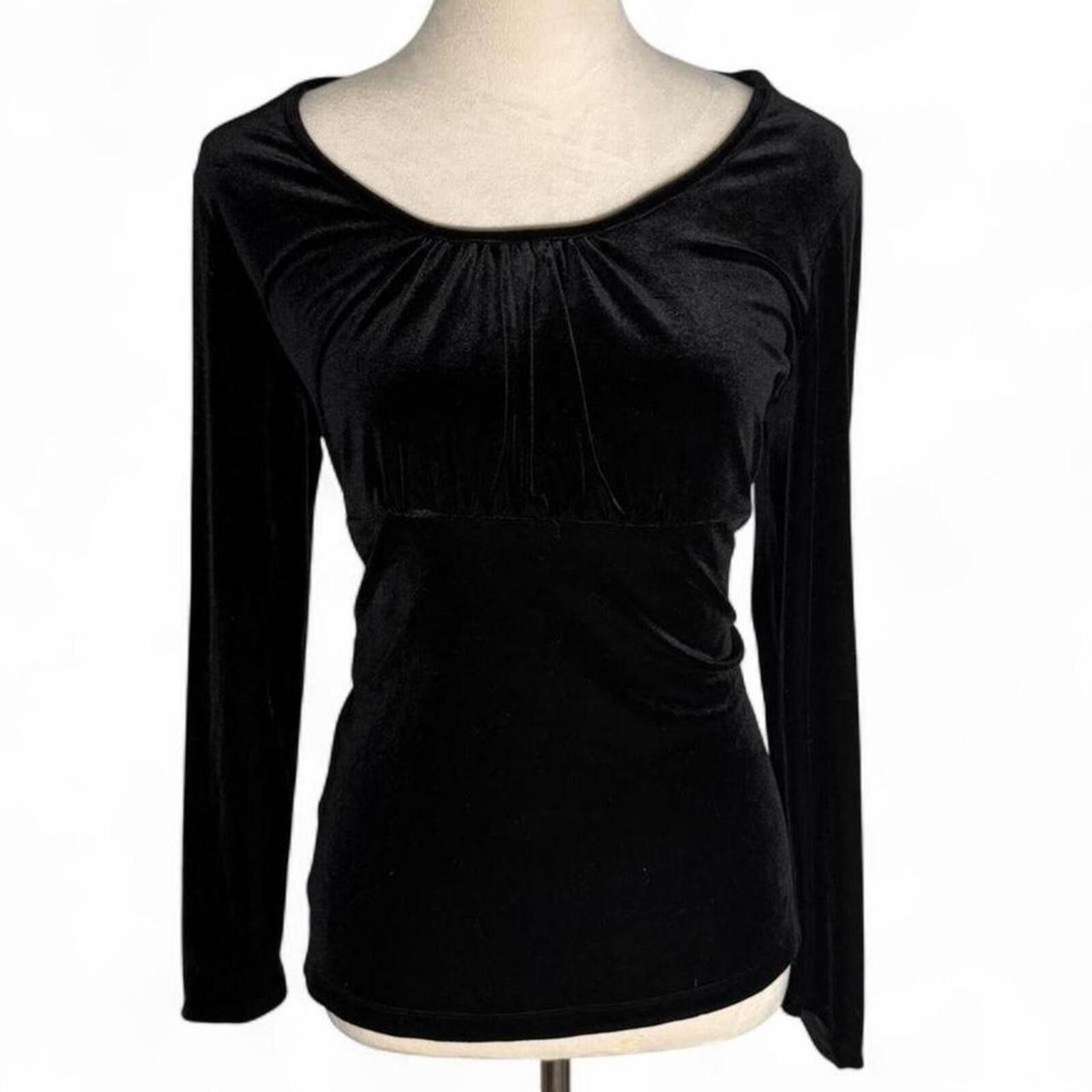 Other Vintage Y2K black velvet top Size M / US 6-8 / IT 42-44 - 1 Thumbnail
