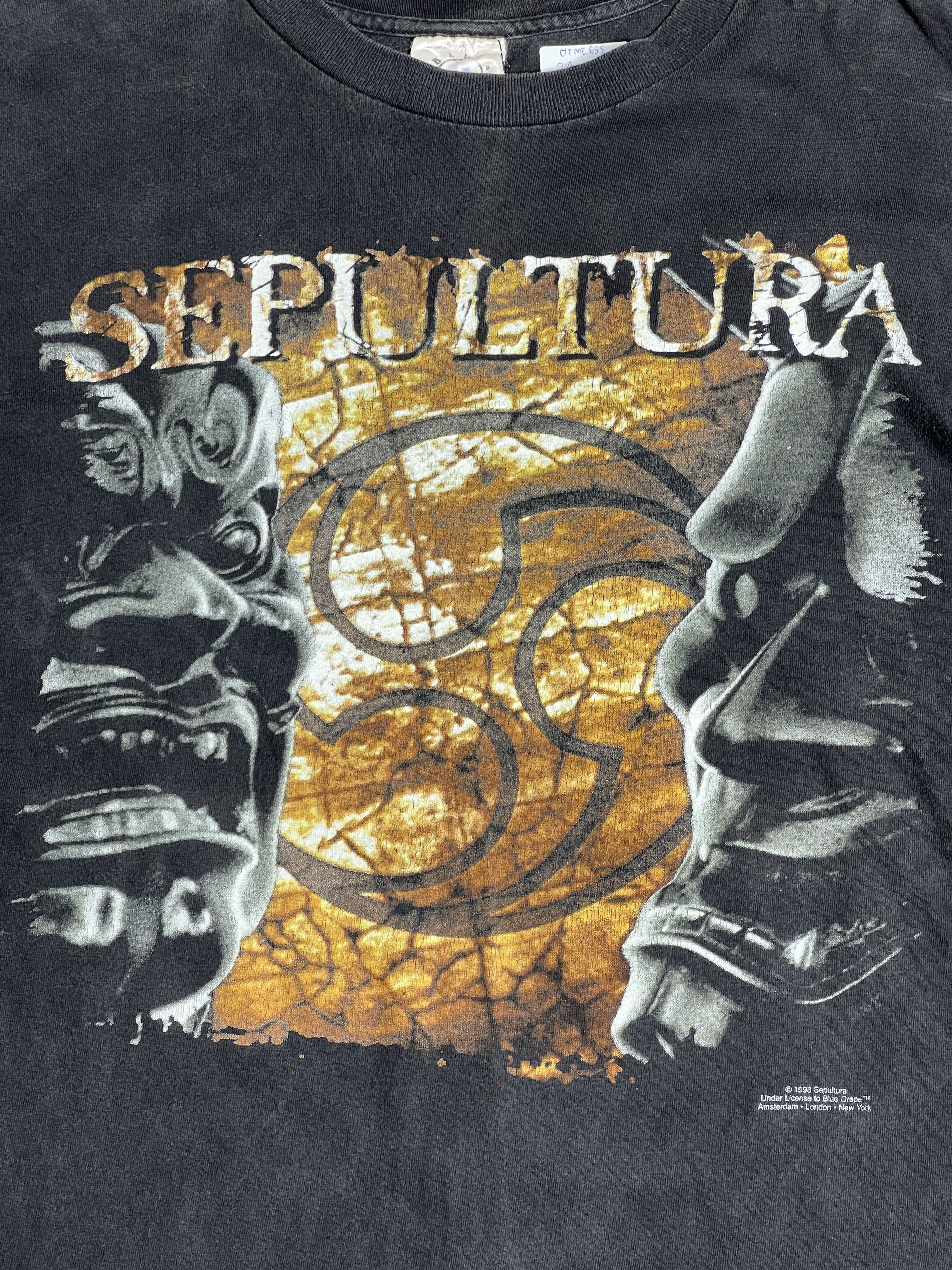Band Tees VTG 90s Sepultura Against Blue Grape Band Tee (XL) GTME655 Size US XL / EU 56 / 4 - 2 Thumbnail