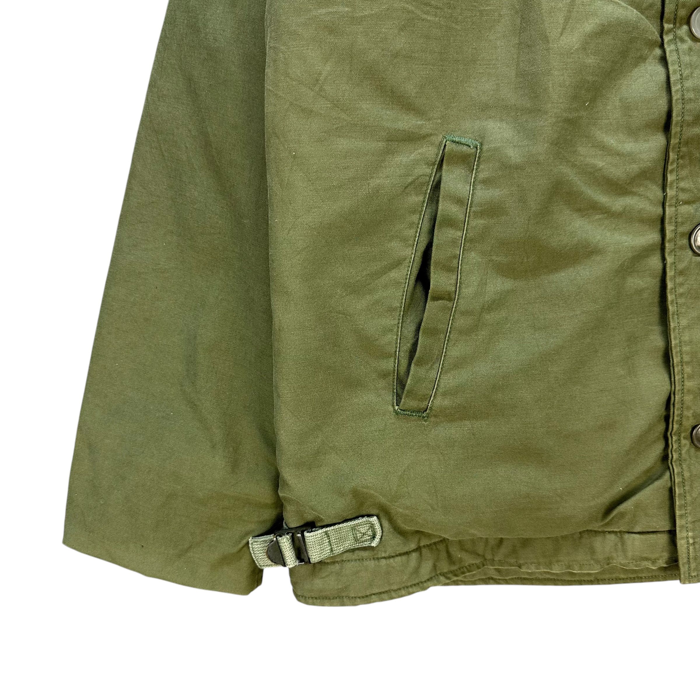 Vintage 1970's USN A-2 Deck Jacket OG-107 Fleece Lined #A74-1795 Size US L / EU 52-54 / 3 - 4 Thumbnail