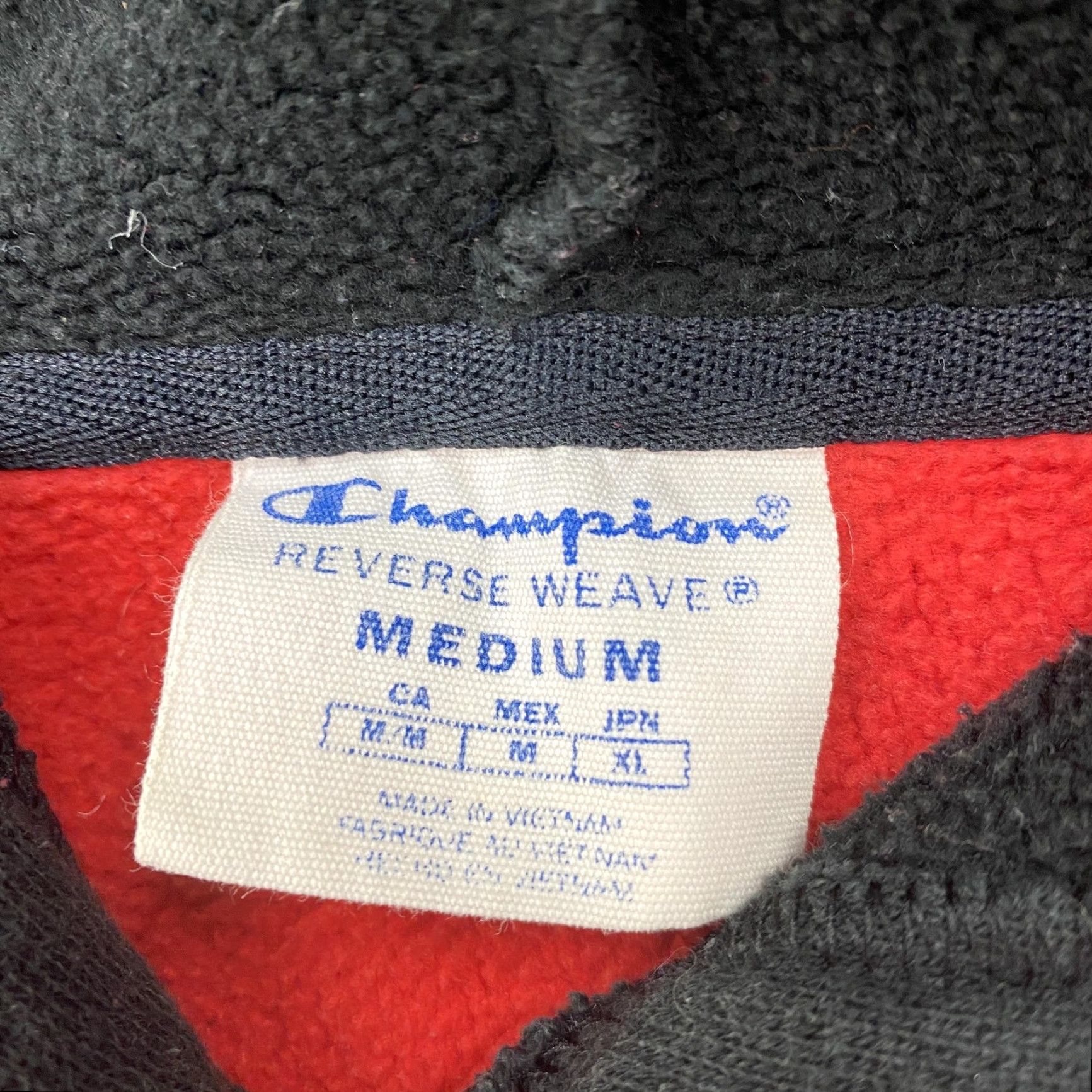Champion VINTAGE Champion Hoodie Mens M Red Reverse Weave Embroidered Script Pullover - Graphic Print, Hooded, Pockets, Fleece, All Seasons - Mens Size US M / EU 48-50 / 2 - 6 Thumbnail