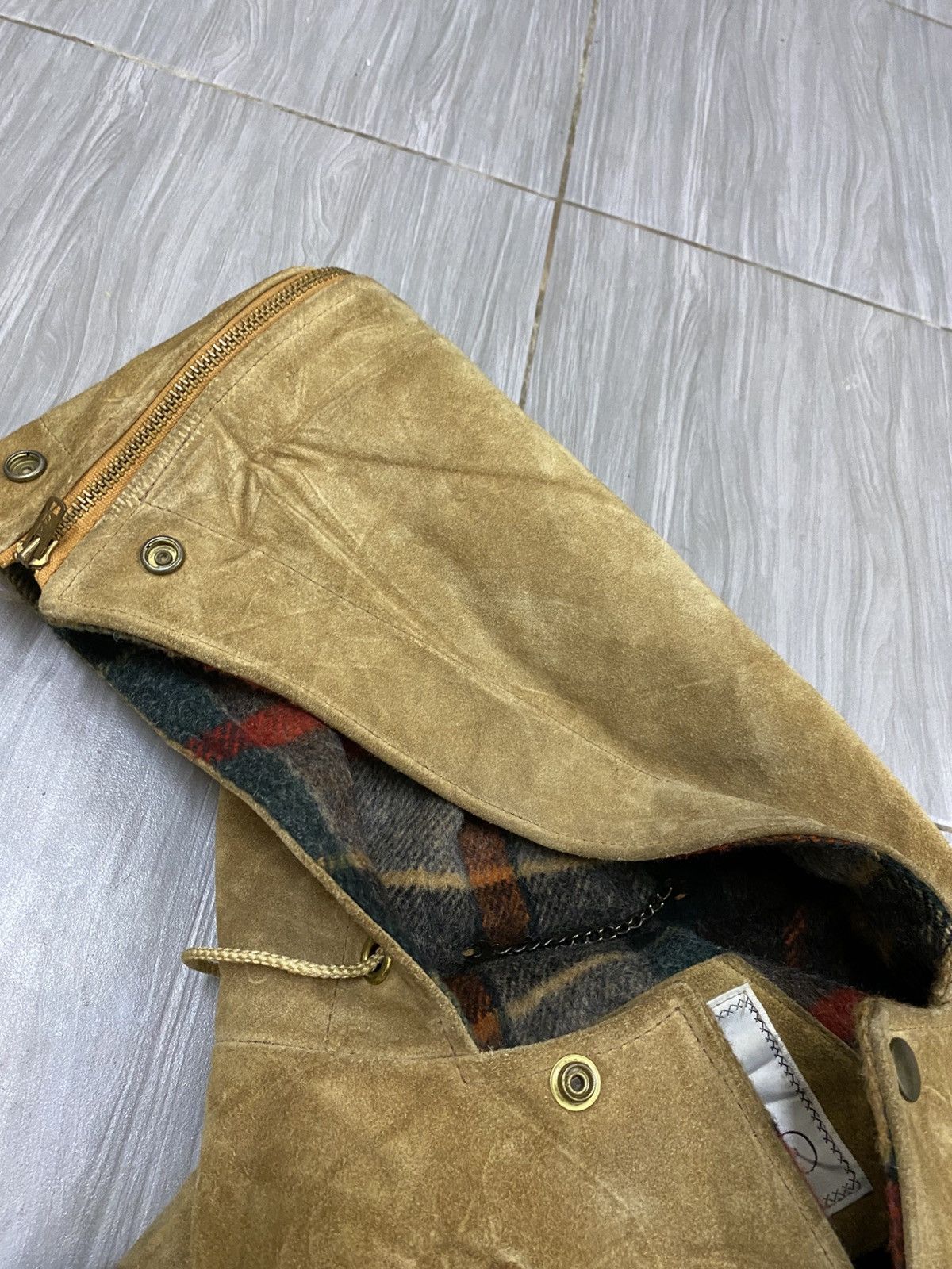 London Fog Vintage 70s London Fog Suede Split-Hood Parka | Talon Zip Size US L / EU 52-54 / 3 - 7 Thumbnail