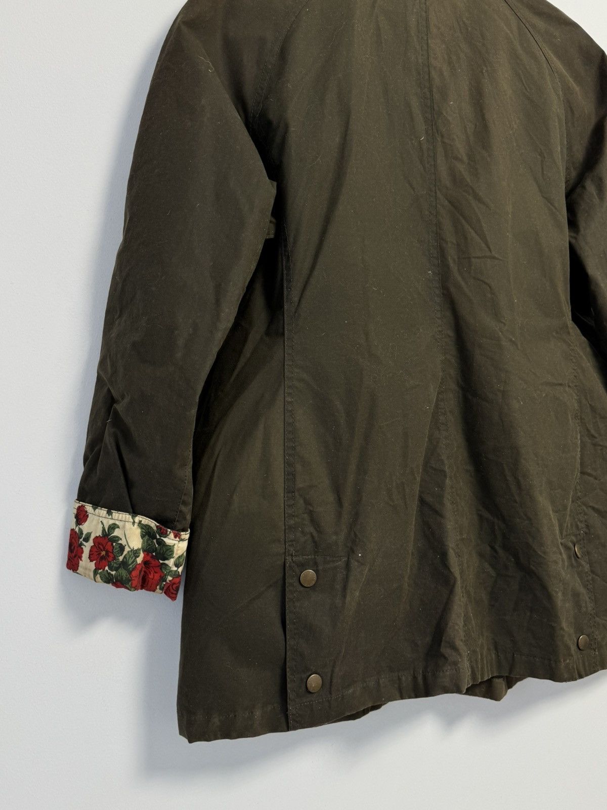 Barbour Barbour Abrosa Beadnell Liberty Rose olive wax jacket USA-10 Size XL / US 12-14 / IT 48-50 - 21 Thumbnail