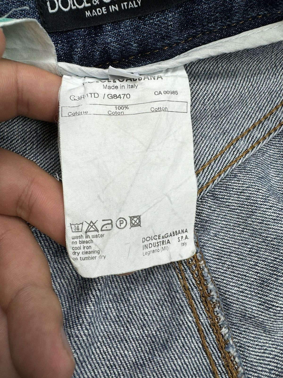 Dolce & Gabbana × Vintage Dolce&Gabbana Metal Pocket Big Logo Blue Stonewashed Jeans Size US 32 / EU 48 - 17 Thumbnail
