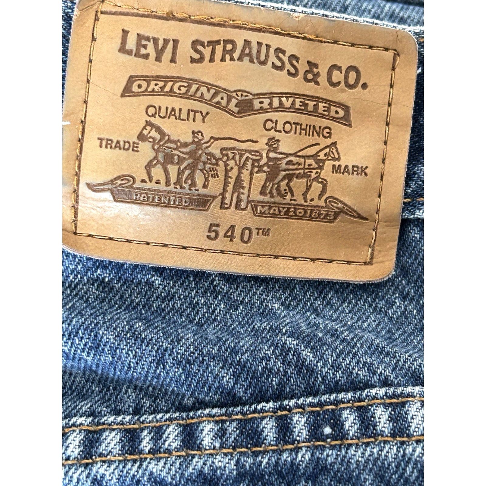 Levi's VINTAGE Levi’s 540 Jeans Blue Denim Relaxed Jeans 52x32 Mens Slim Straight 5-Pocket Logo Blue Denim Size US 34 / EU 50 - 4 Thumbnail