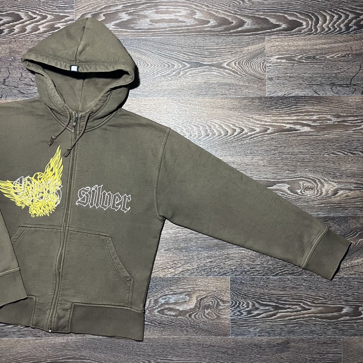 Quiksilver Vintage QUIKSILVER Embroidered Logo Full Zip Hoodie Khaki Size US M / EU 48-50 / 2 - 2 Thumbnail