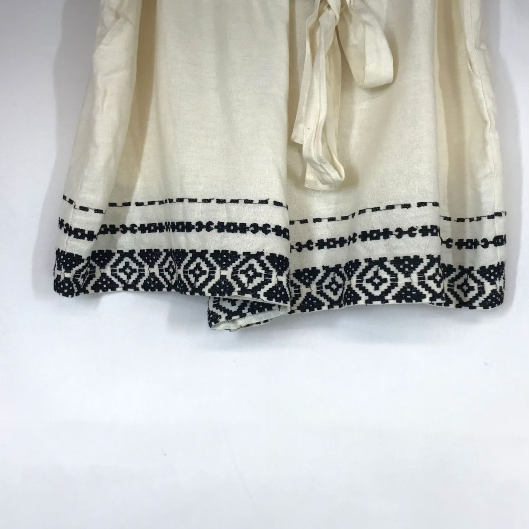 Lucky Brand LUCKY BRAND Women's L Beige LINEN BLEND BELTED SHORTS Size 36" / US 14 / IT 50 - 3 Thumbnail