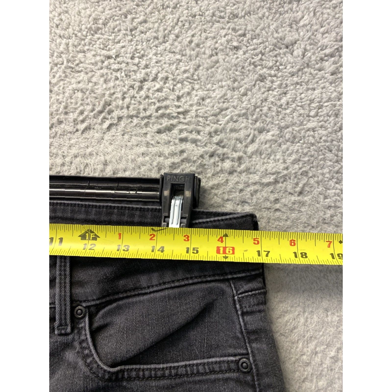 NYDJ VINTAGE? No. NYDJ Jeans Womens 12 Mid Wash Black Marilyn Straight Lift Tuck Stretch /162-1 Size 34" / US 12 / IT 48 - 3 Thumbnail