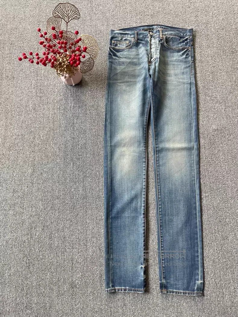 Dior Dior Light Blue Denim Cat Whisker Ripped Destroyed Denim P Size US 31 - 1 Thumbnail
