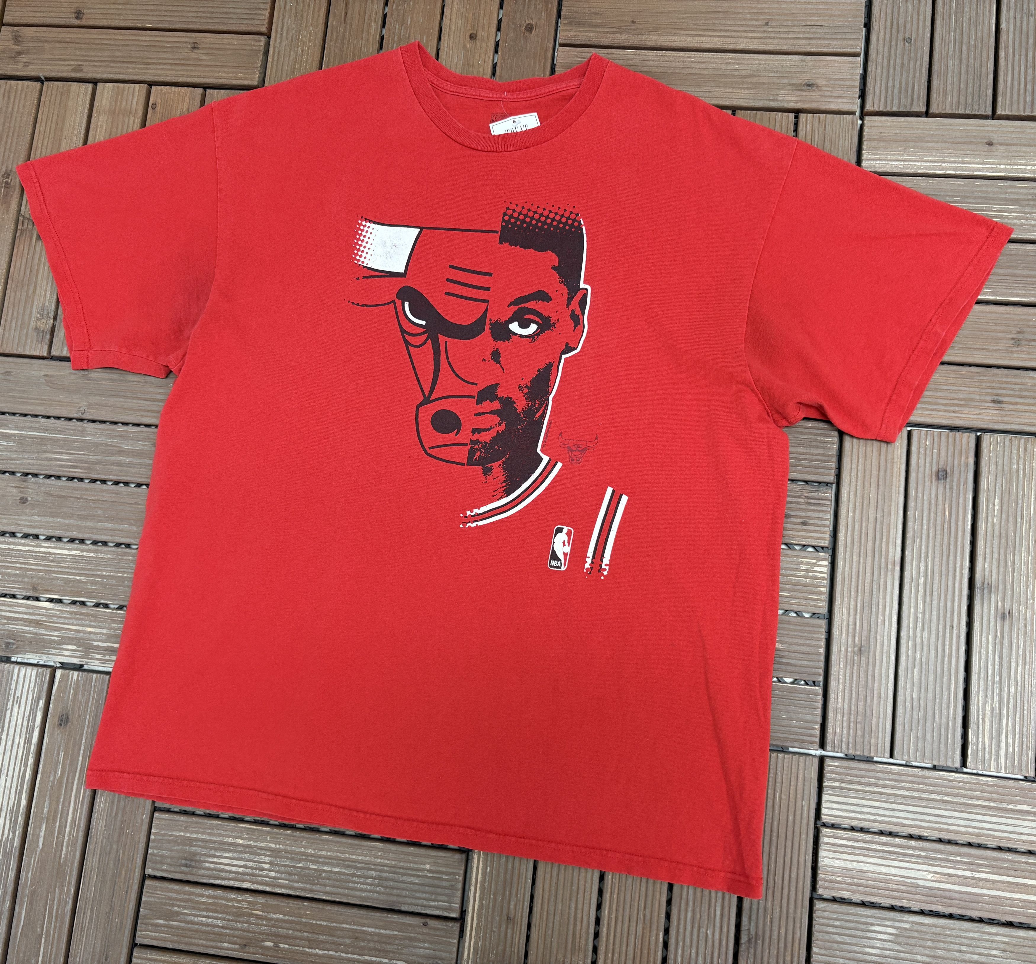 Vintage Chicago Bulls Dennis Rodman Vintage Red T-Shirt Tee Size US XL / EU 56 / 4 - 3 Thumbnail