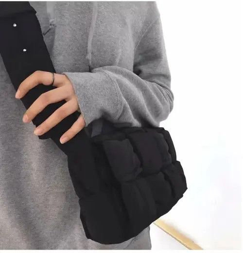 VIBE Black Padded Cross Body Shoulder Bag y2k streetwear Size ONE SIZE - 3 Thumbnail
