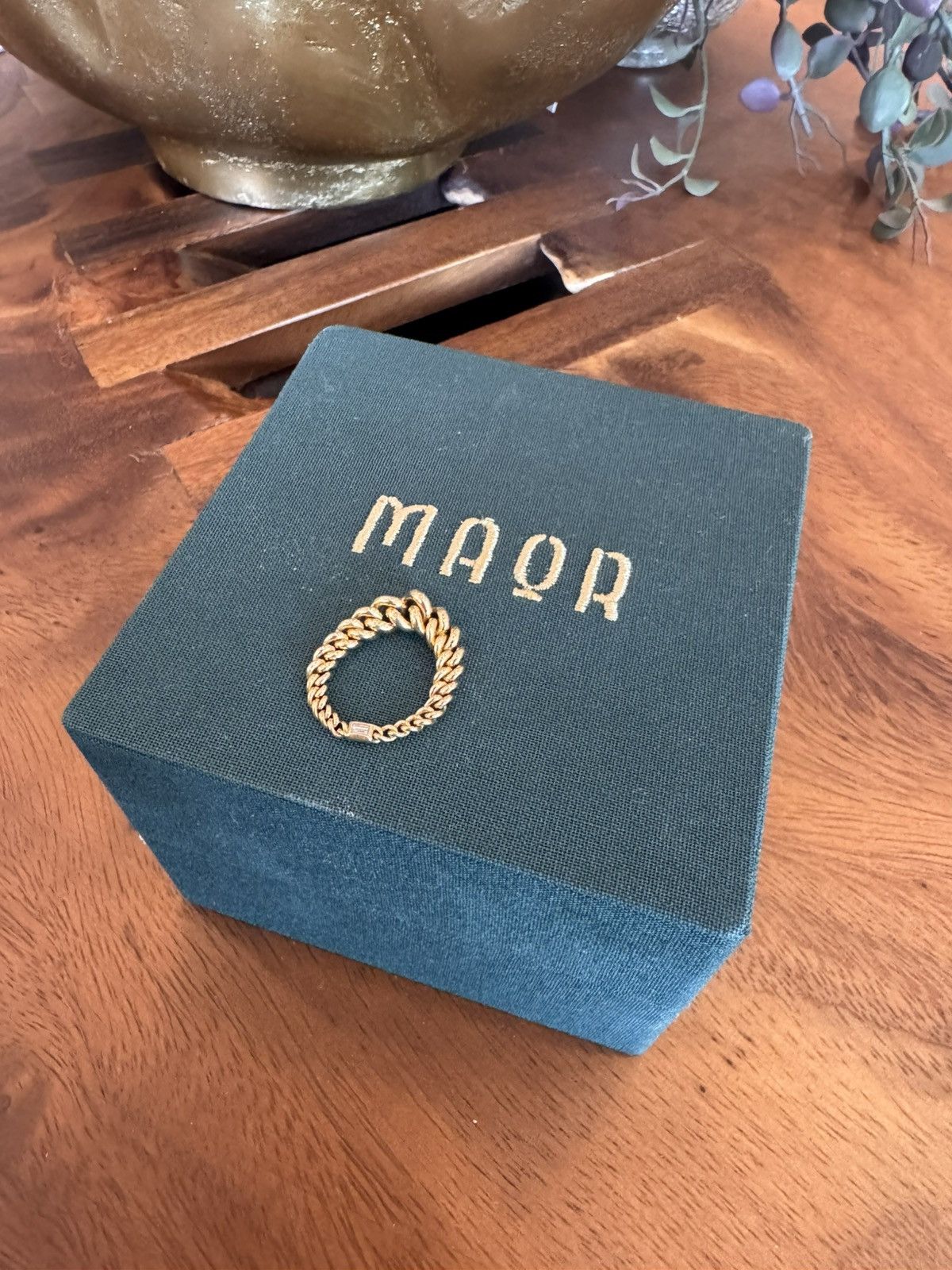 M.Cohen MAOR 18k Gold Curb Ring size 7 Size ONE SIZE - 6 Thumbnail