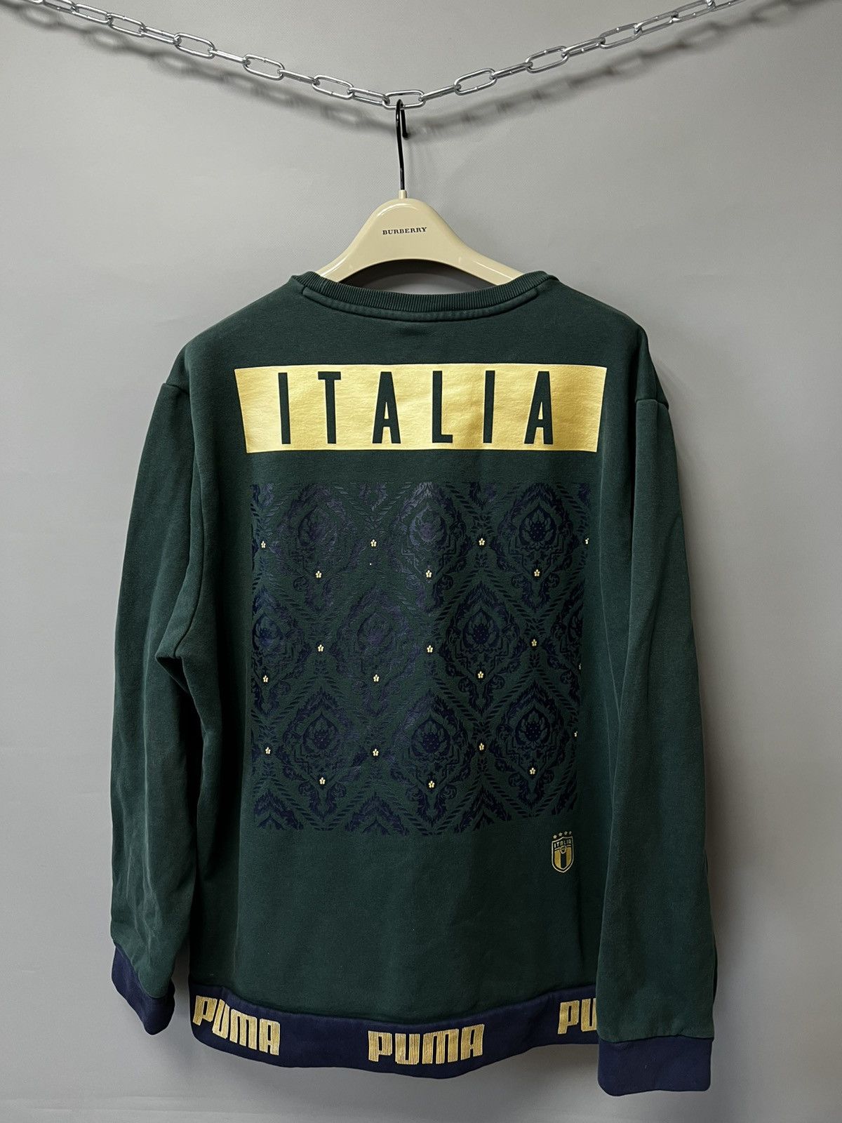 Puma Italy National Team Puma Crewneck Sweatshirt Soccer Football Size US XL / EU 56 / 4 - 1 Thumbnail