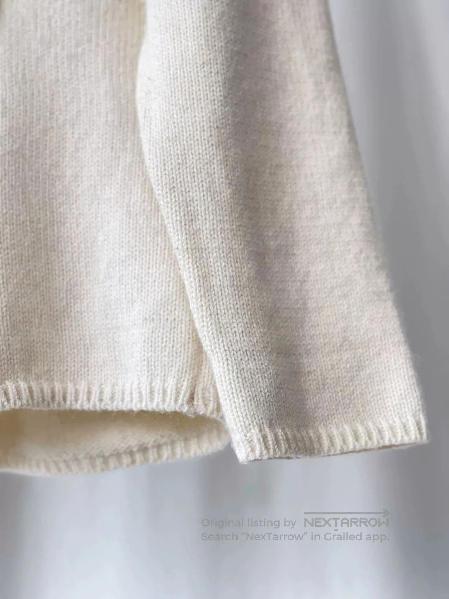 CDG by Comme des Garcons Cream Oversized Wool Sweater. Size M / US 6-8 / IT 42-44 - 7 Thumbnail