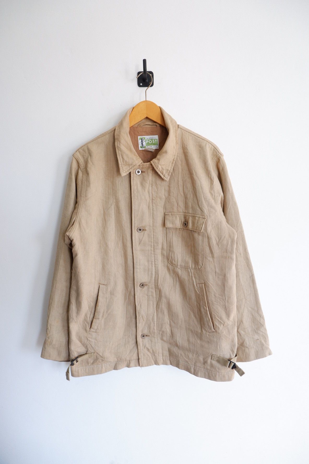 image of Vintage Post Overalls Utility Usn Jacket in Beige, Men's (Size Medium)