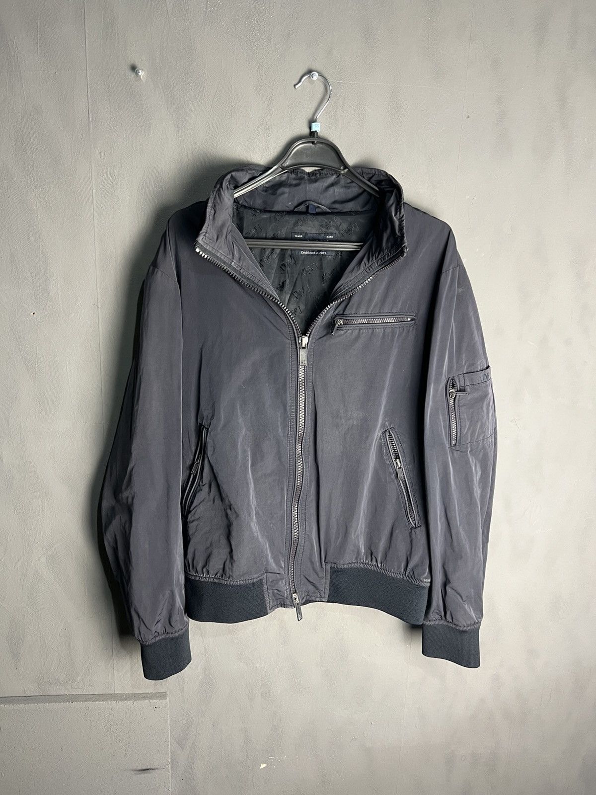Armani Armani nylon bomber Jacket blue Size US L / EU 52-54 / 3 - 1 Thumbnail
