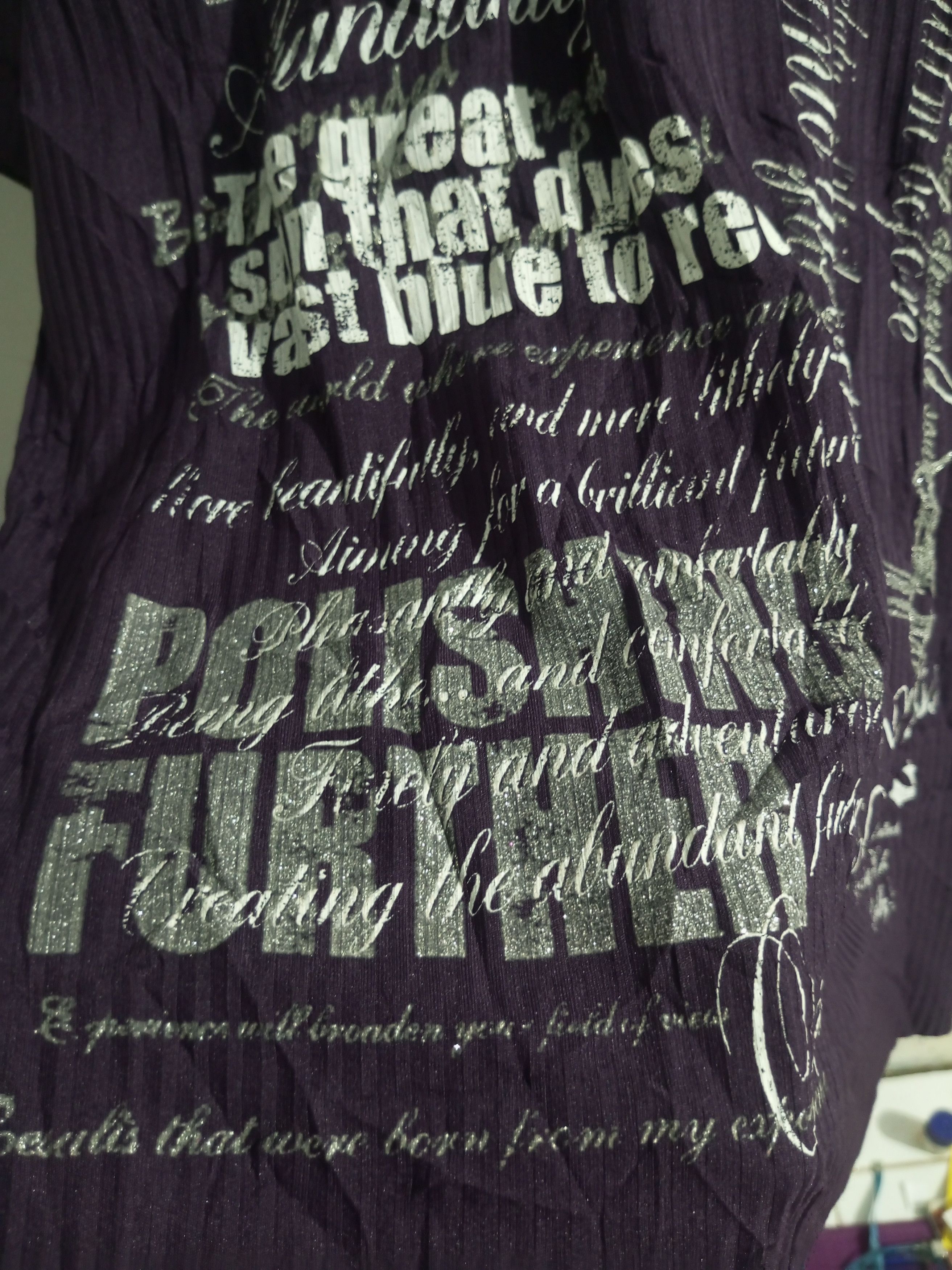 Japanese Brand × Vintage Vintage Beaumont carr poem double layers purple tee Size US XL / EU 56 / 4 - 7 Thumbnail