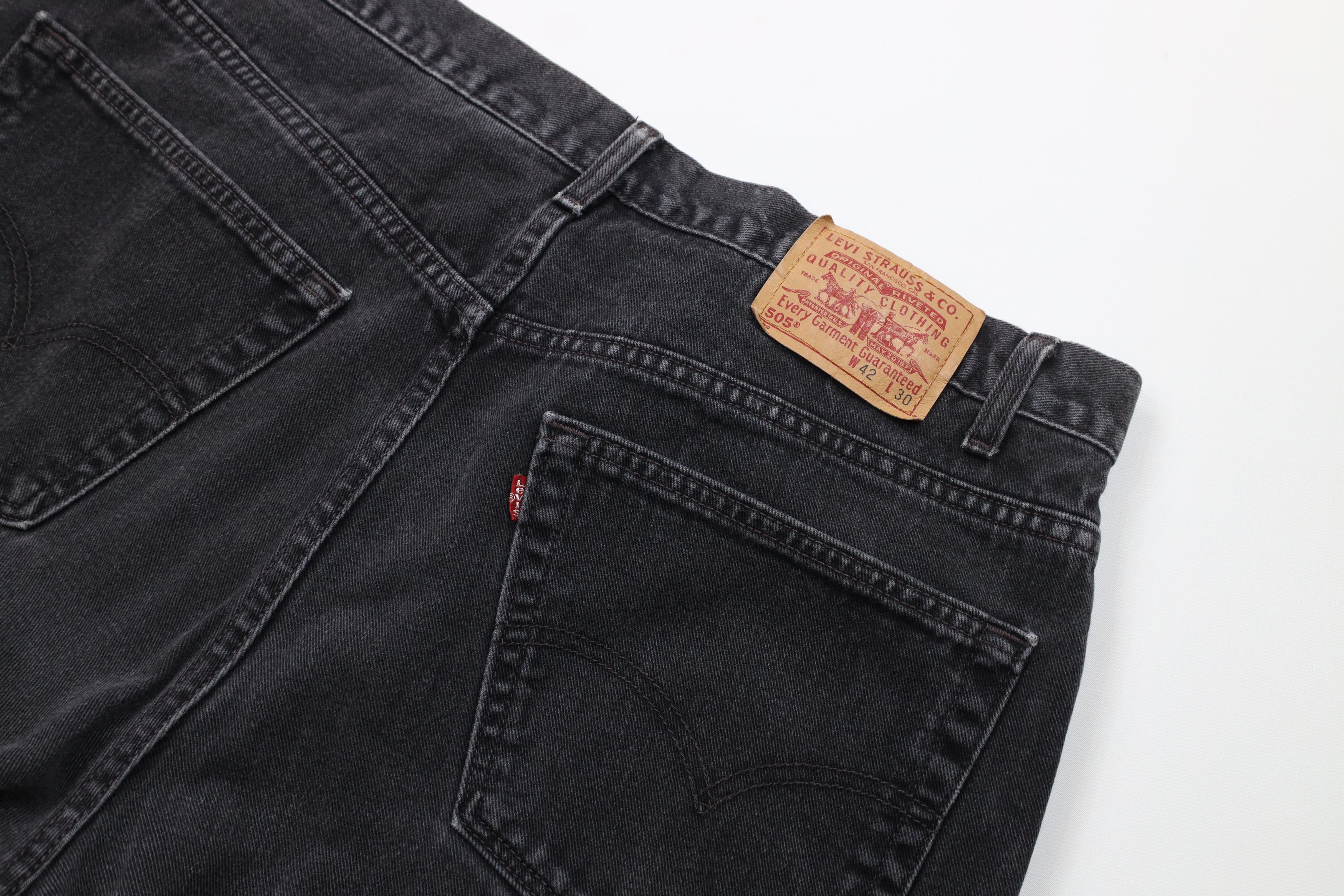Levi's Vintage Y2K 2002 Levis 505 Straight Leg Jeans Black USA Size US 42 / EU 58 - 13 Thumbnail