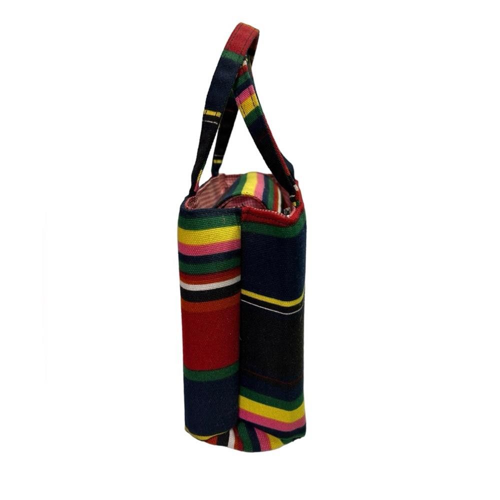 Designer kate spade l Vintage 1980’s Striped Cloth Handbag Size ONE SIZE - 6 Thumbnail