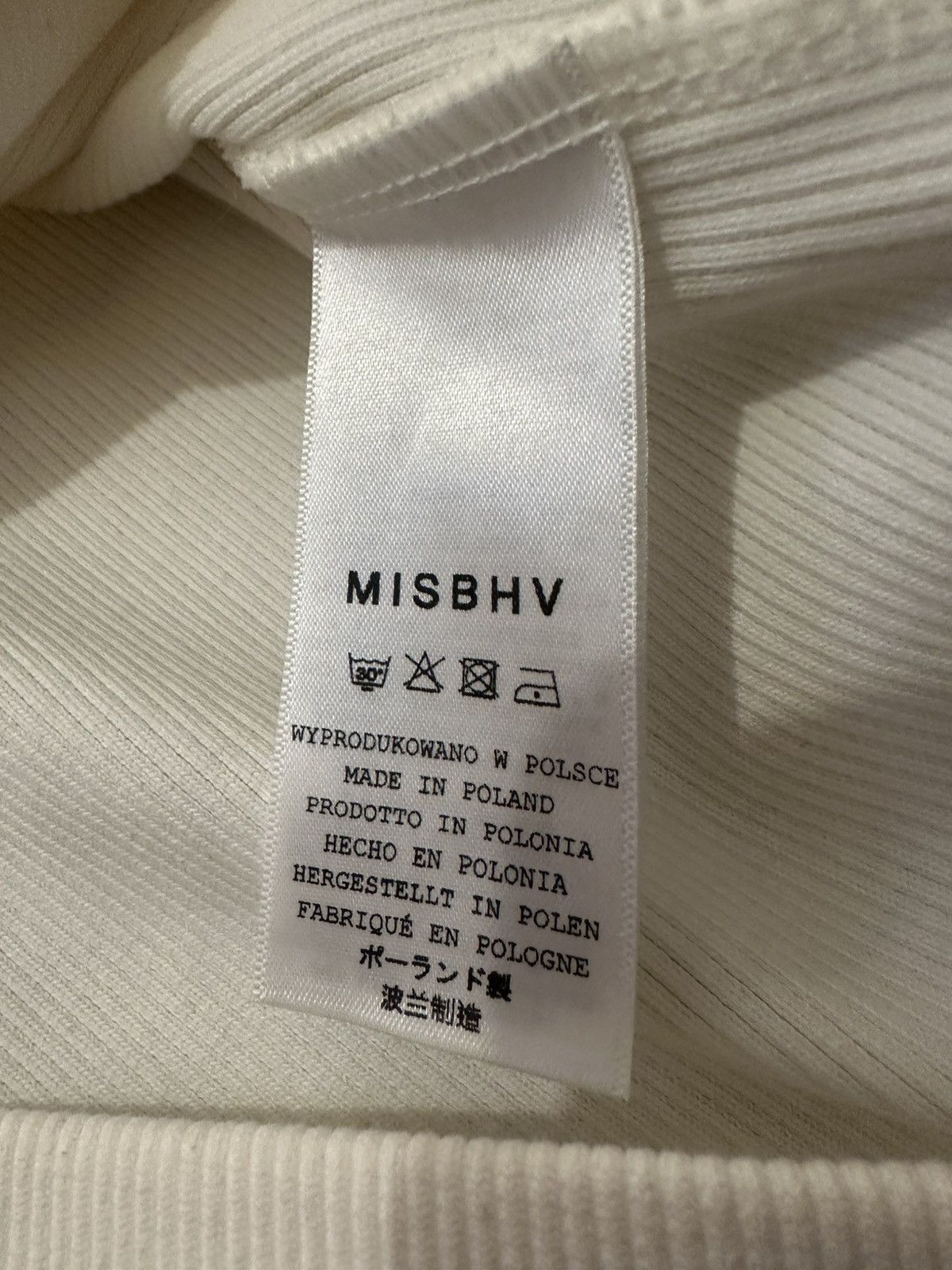 Misbhv MISBHV ‘M’ TANK TOP WHITE XL Size US XL / EU 56 / 4 - 4 Thumbnail