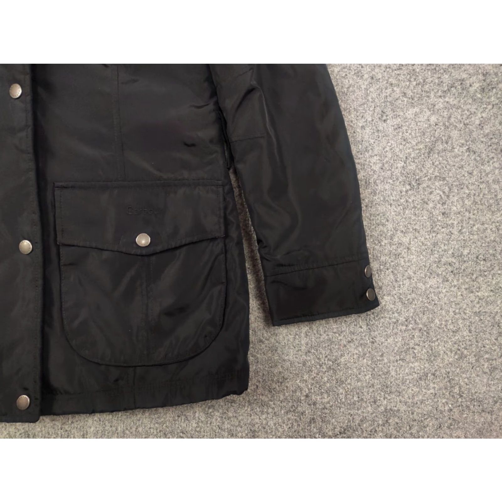 Barbour Barbour Barbour International Outlaw waterproof Zip Fur Hooded Black Parka Jacket Parade Women M Black Parka Parka Womens Size M / US 6-8 / IT 42-44 - 5 Thumbnail