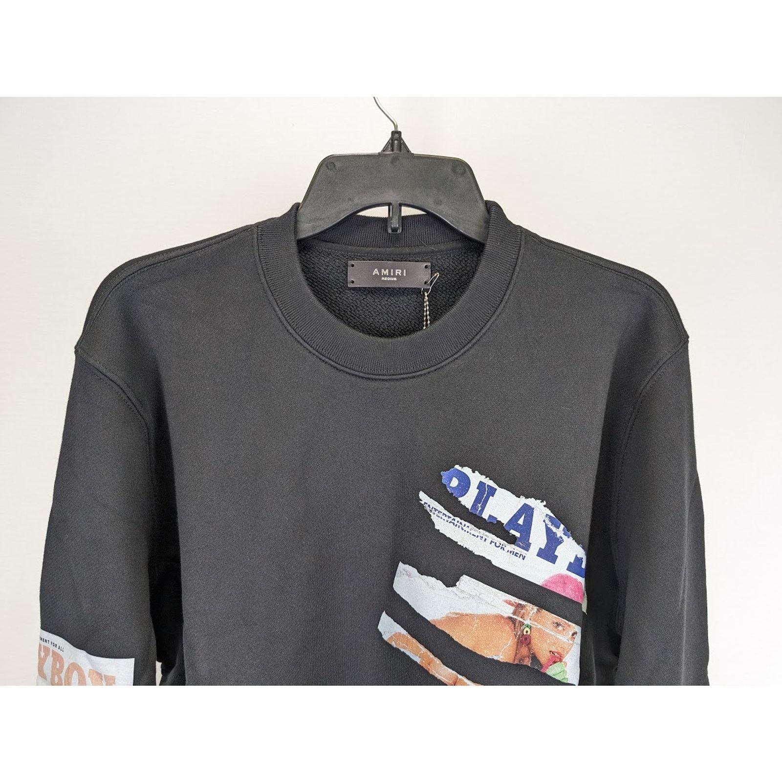 Amiri o1rshd1 Q:2 / Playboy Magazine Crewneck Sweater in Black Size US L / EU 52-54 / 3 - 9 Thumbnail