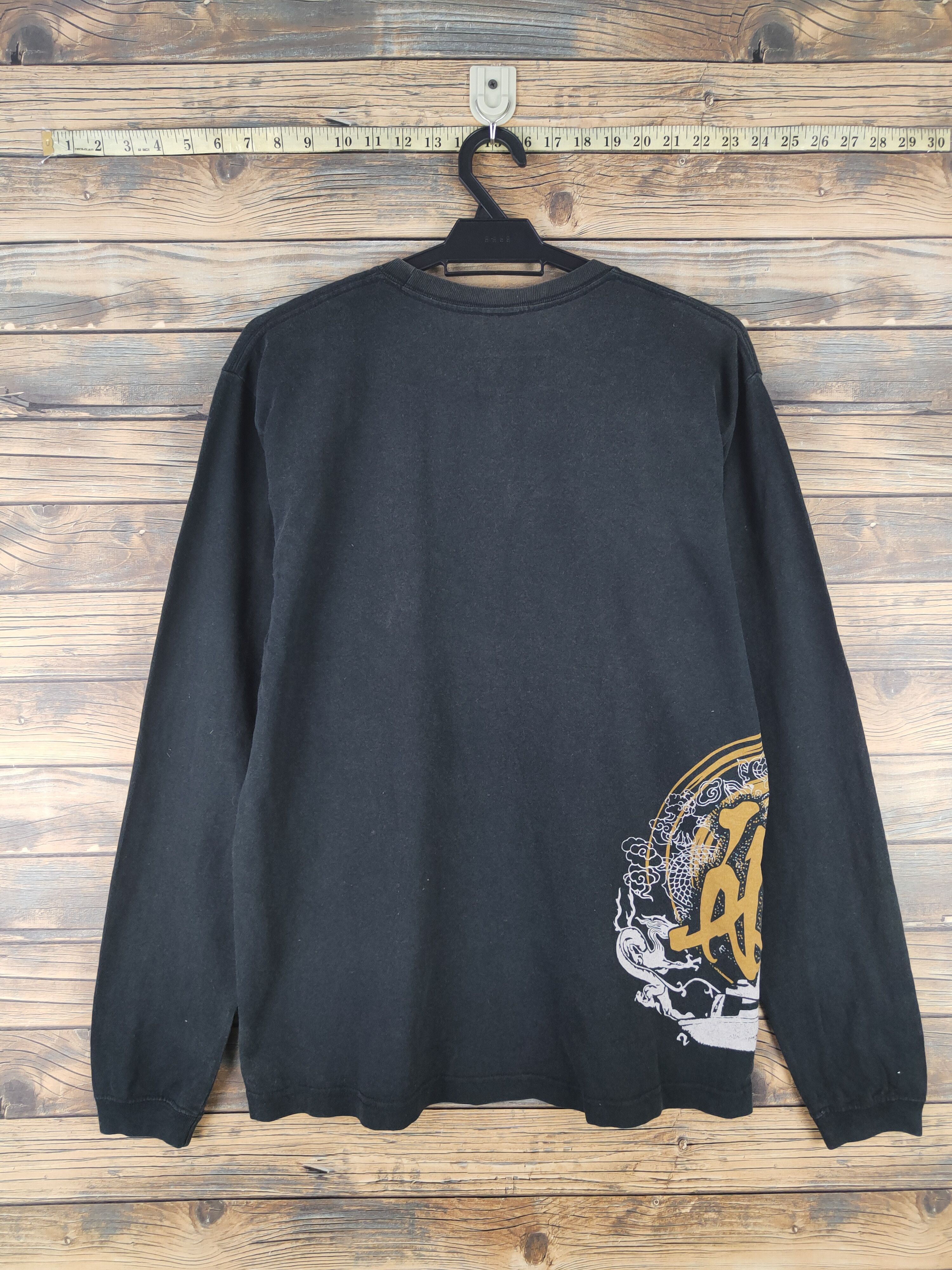 Japanese Brand DL Jellan Japan Black Long Sleeve T-shirts #1721 Size US M / EU 48-50 / 2 - 8 Thumbnail
