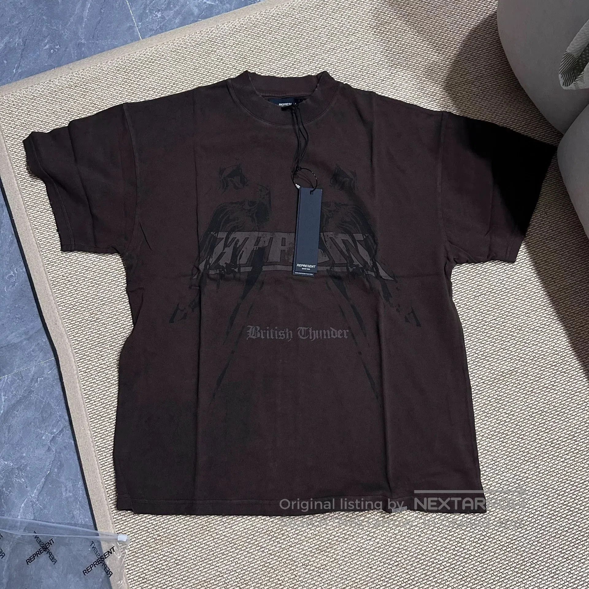 BLACK SIGN Represent Brown Short Sleeve T. Size US XS / EU 42 / 0 - 1 Thumbnail