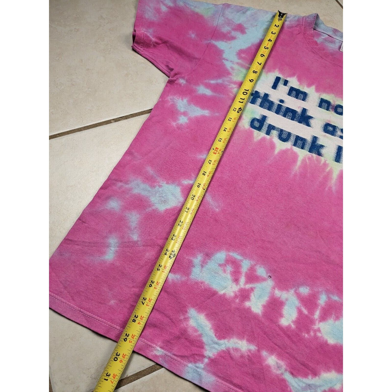 Delta "I’m Not As Think As You Drunk I Am" XL Tie dye Tshirt Delta Size US XL / EU 56 / 4 - 9 Thumbnail