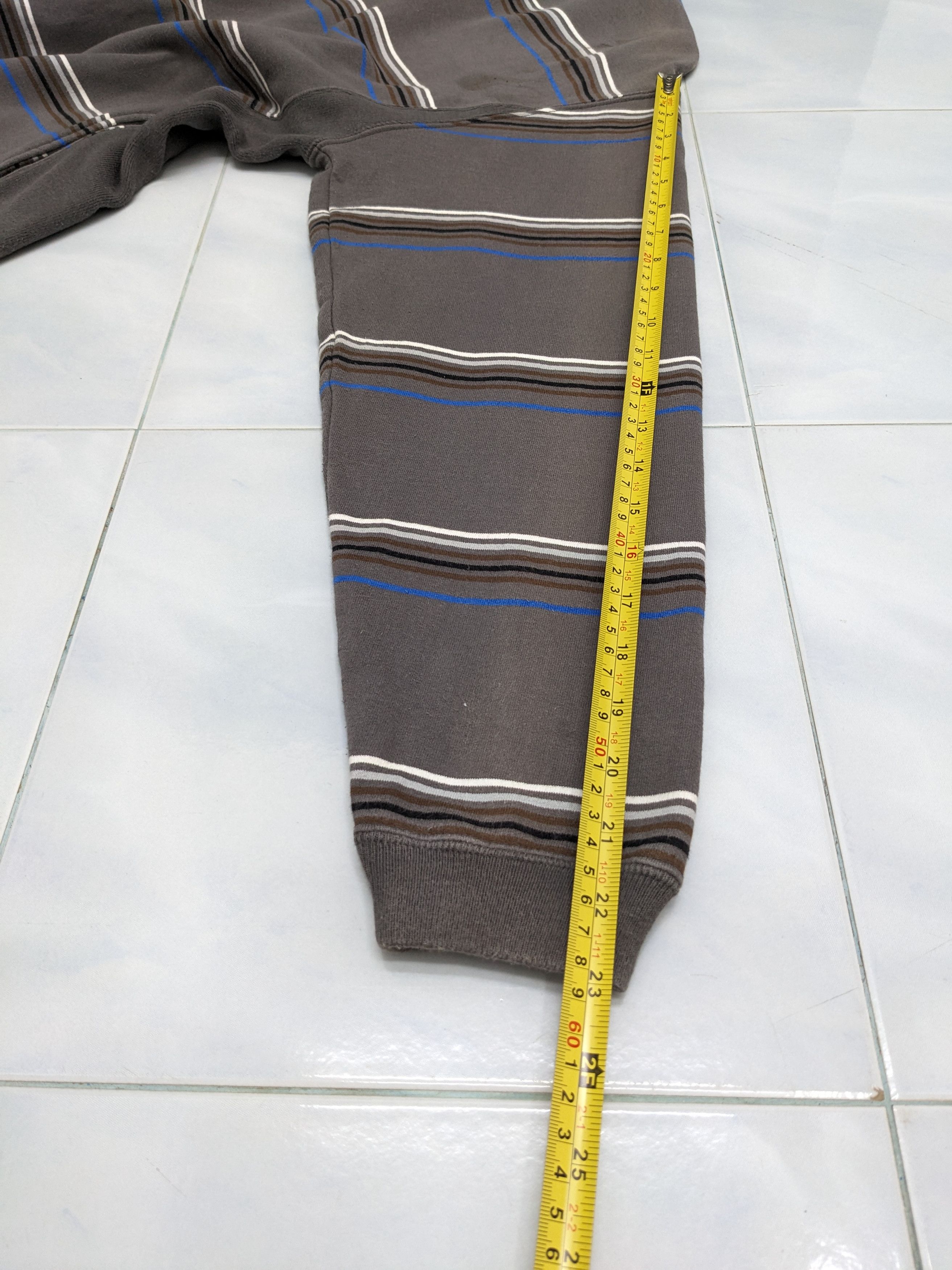 Japanese Brand Vintage NYLAUS JEANS Striped Crewneck Sweatshirt Size US L / EU 52-54 / 3 - 7 Thumbnail