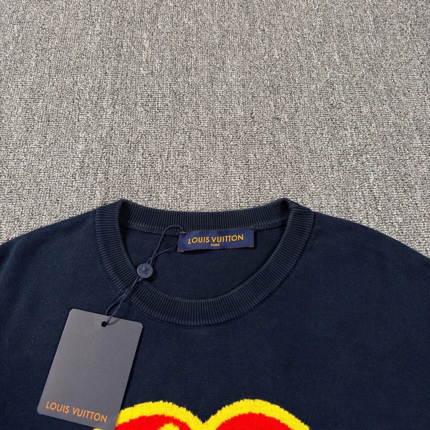 Louis Vuitton LV Nigo navy heart knit short-sleeve XL Size US XL / EU 56 / 4 - 3 Thumbnail