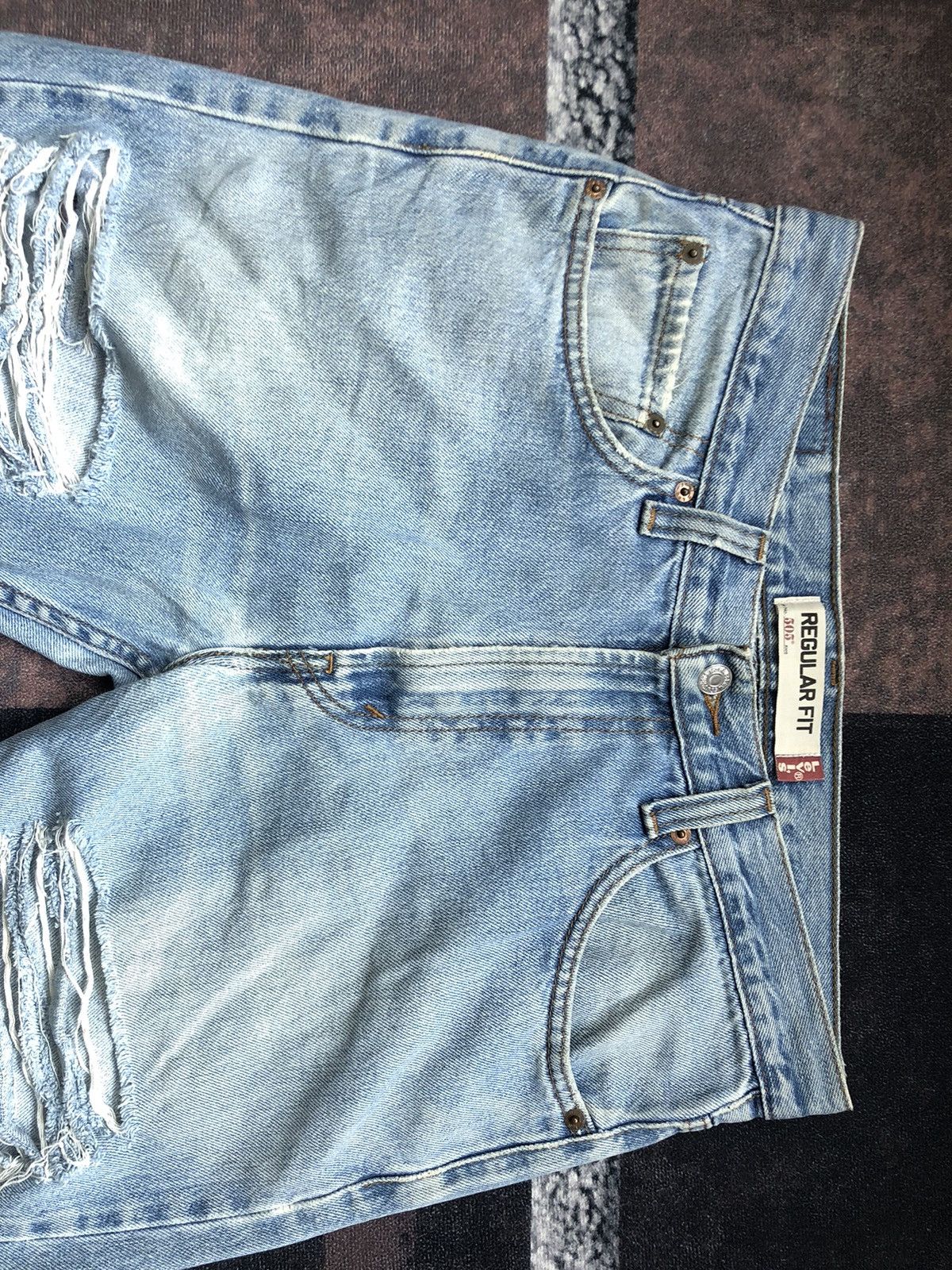 Levi's Vintage Levi's 505 Ripped Jeans Hip Hop Style Size US 34 / EU 50 - 3 Thumbnail