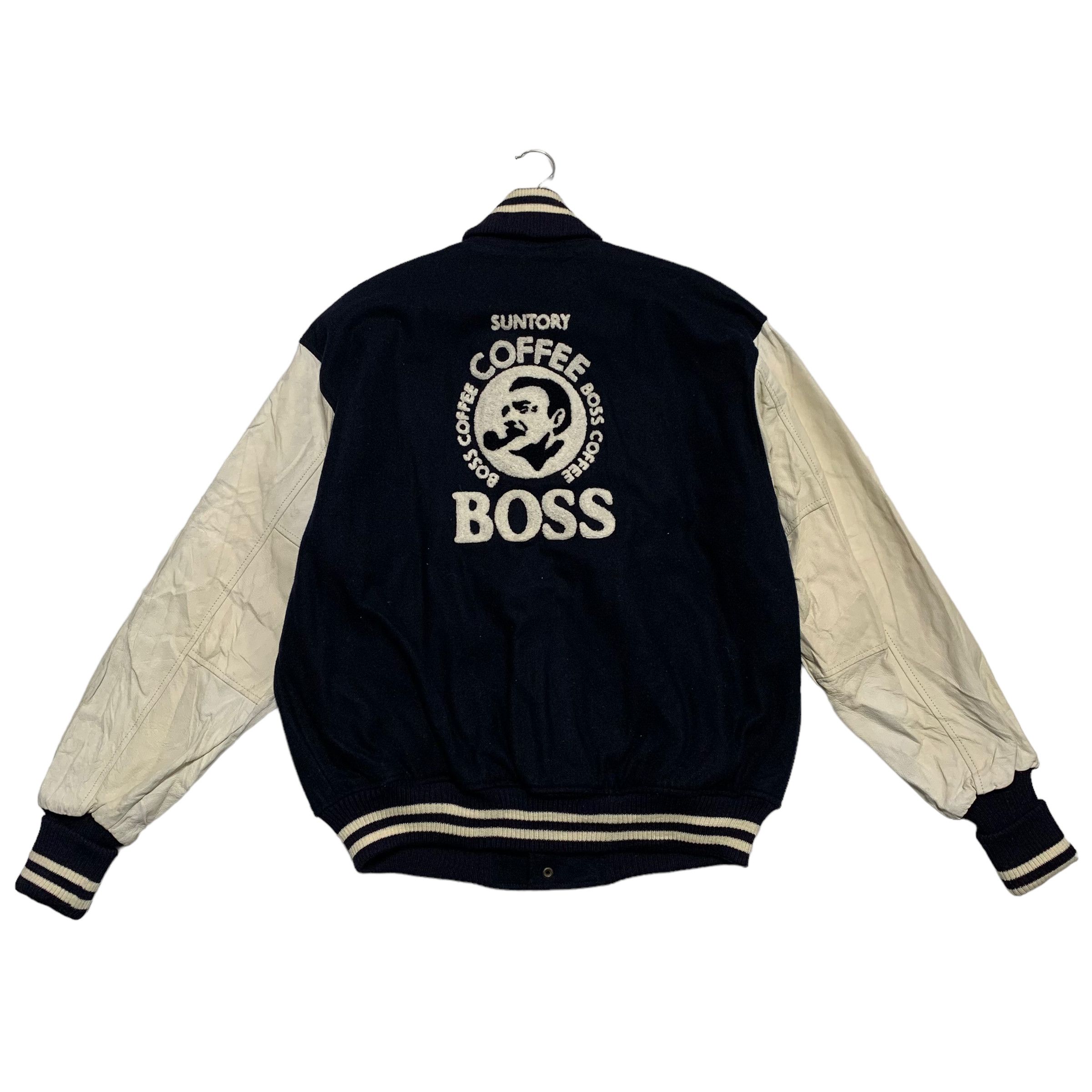 Japanese Brand Vintage Suntory Boss Coffee Varsity Jacket Size US XL / EU 56 / 4 - 3 Thumbnail