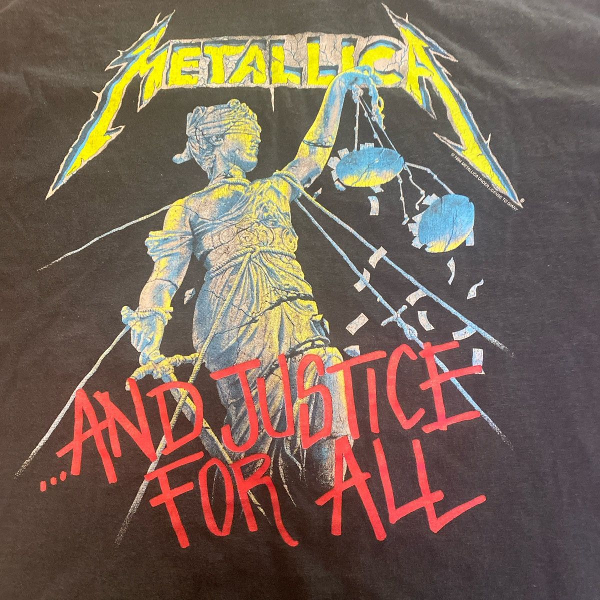 Giant Tees Size XL - 1994 Metallica Vintage And Justice for All Giant Size US XL / EU 56 / 4 - 2 Thumbnail