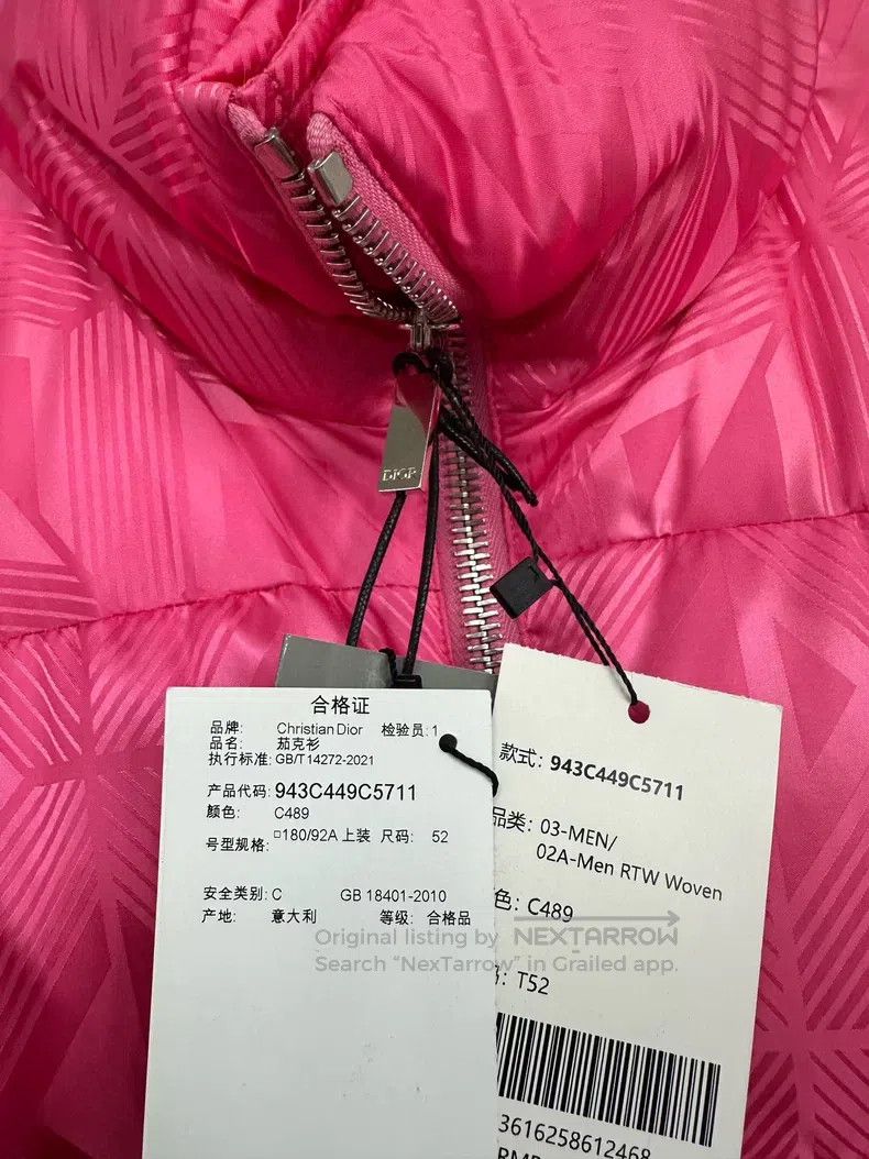 Dior Dior Pink full-print quilted zipper stand-up collar long-s Size US L / EU 52-54 / 3 - 3 Thumbnail