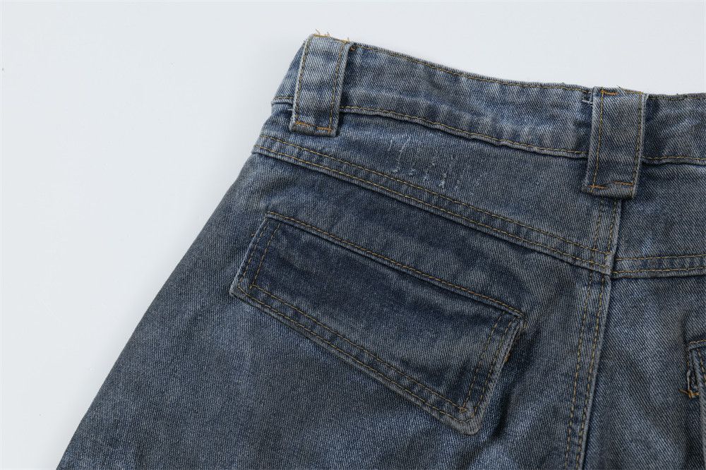 Vintage Distressed Calf Dirty Blue Jorts Jeans Size US 29 - 8 Thumbnail