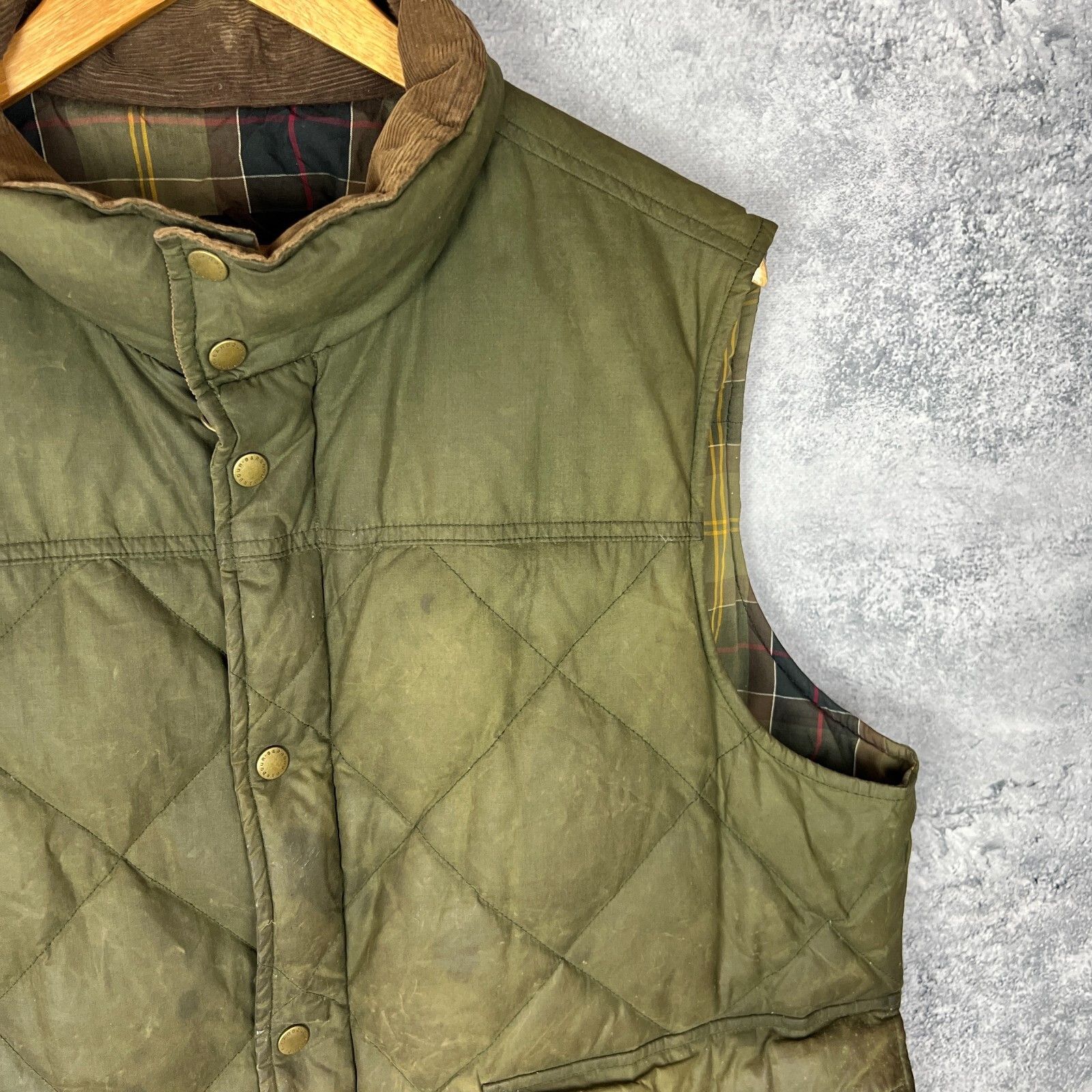 Barbour Barbour Puffer Wax Vest Men's Size XXL Green Cotton ` Size US XXL / EU 58 / 5 - 5 Thumbnail
