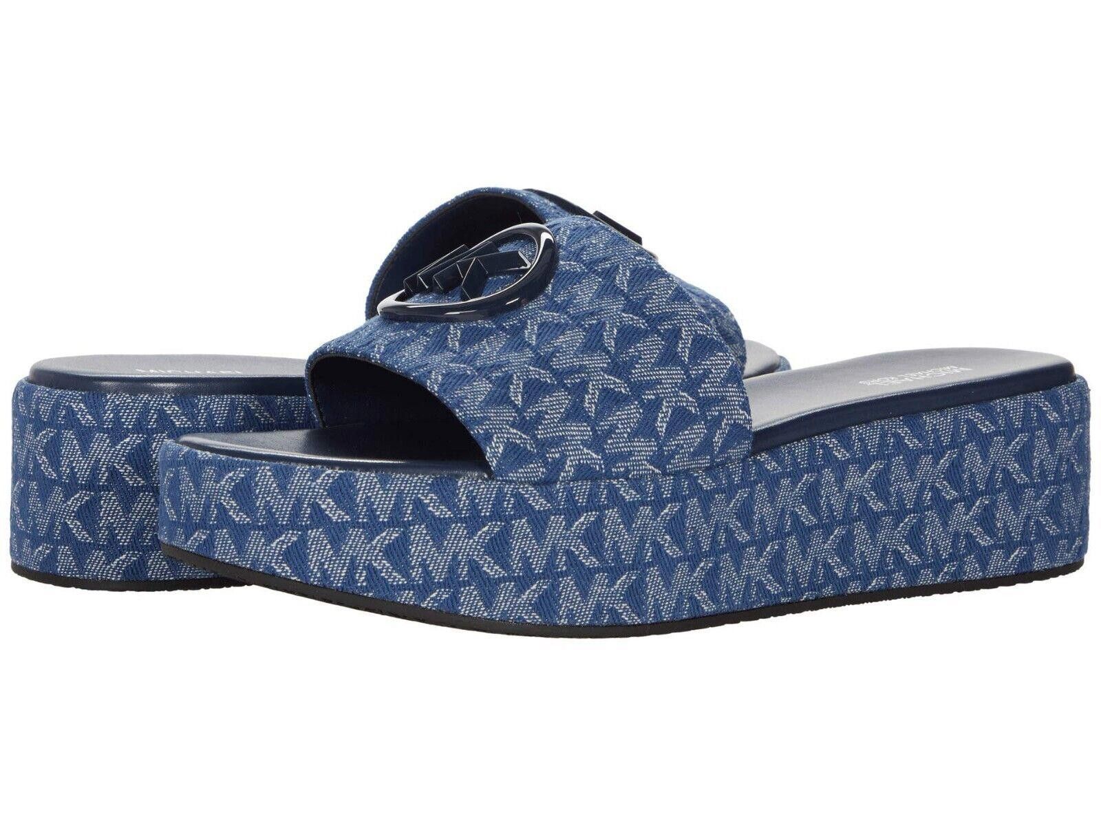 Michael Kors Women's Michael Kors Sadler Wedge Sandals Signature 7 M NEW Size US 7 / IT 37 - 1 Thumbnail